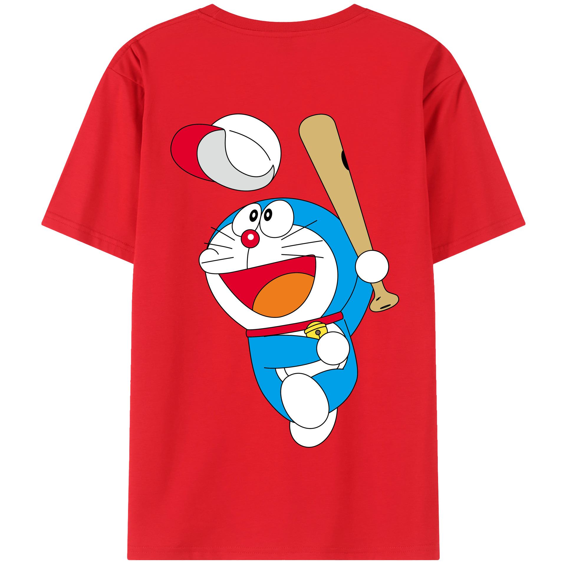 （画像用） ドラえもん Doraemon 綿100％半袖Tシャツ（背面プリント）