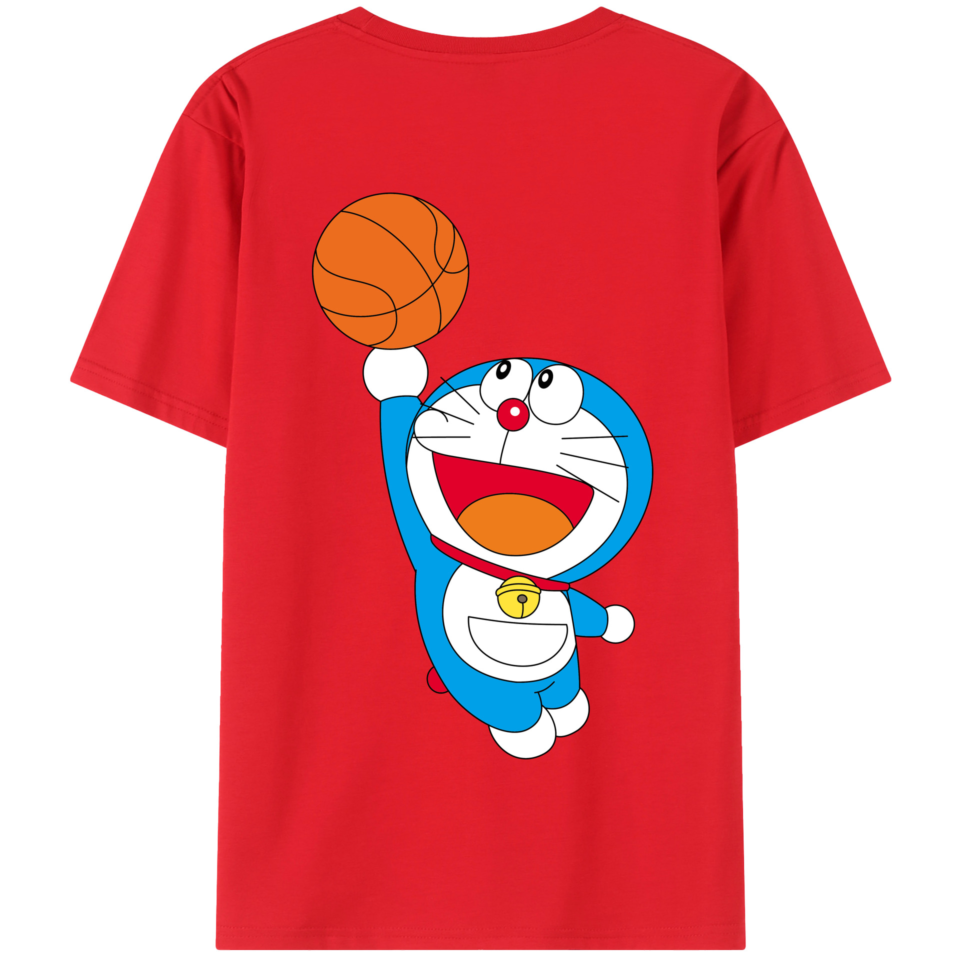 （画像用） ドラえもん Doraemon 綿100％半袖Tシャツ（背面プリント）