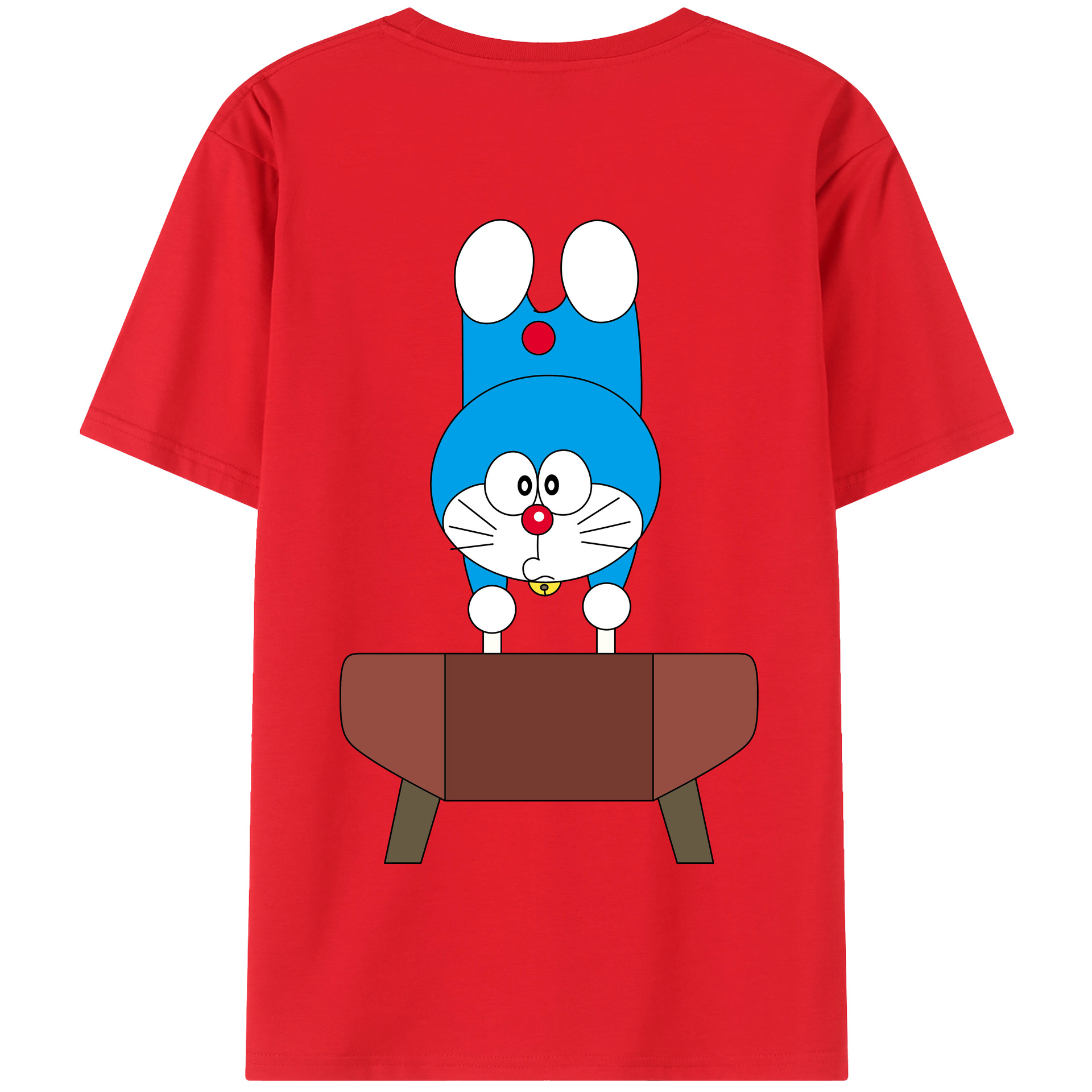 （画像用） ドラえもん Doraemon 綿100％半袖Tシャツ（背面プリント）