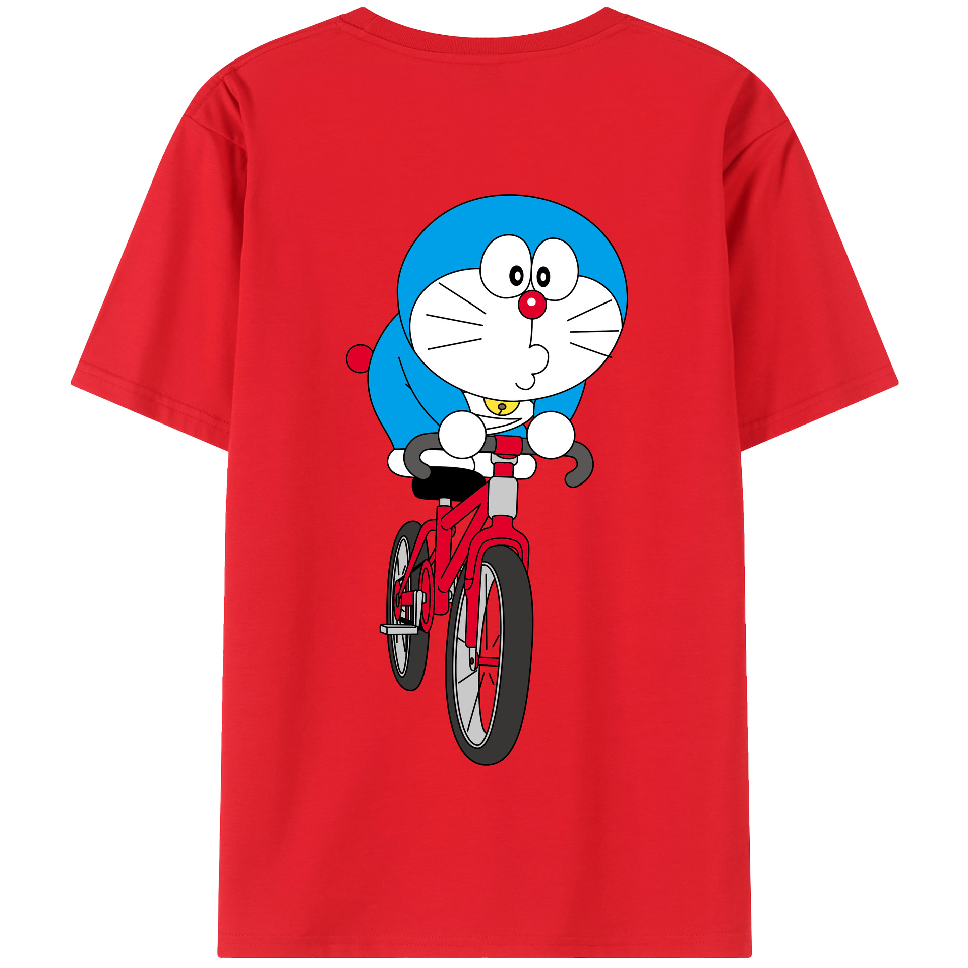 （画像用） ドラえもん Doraemon 綿100％半袖Tシャツ（背面プリント）