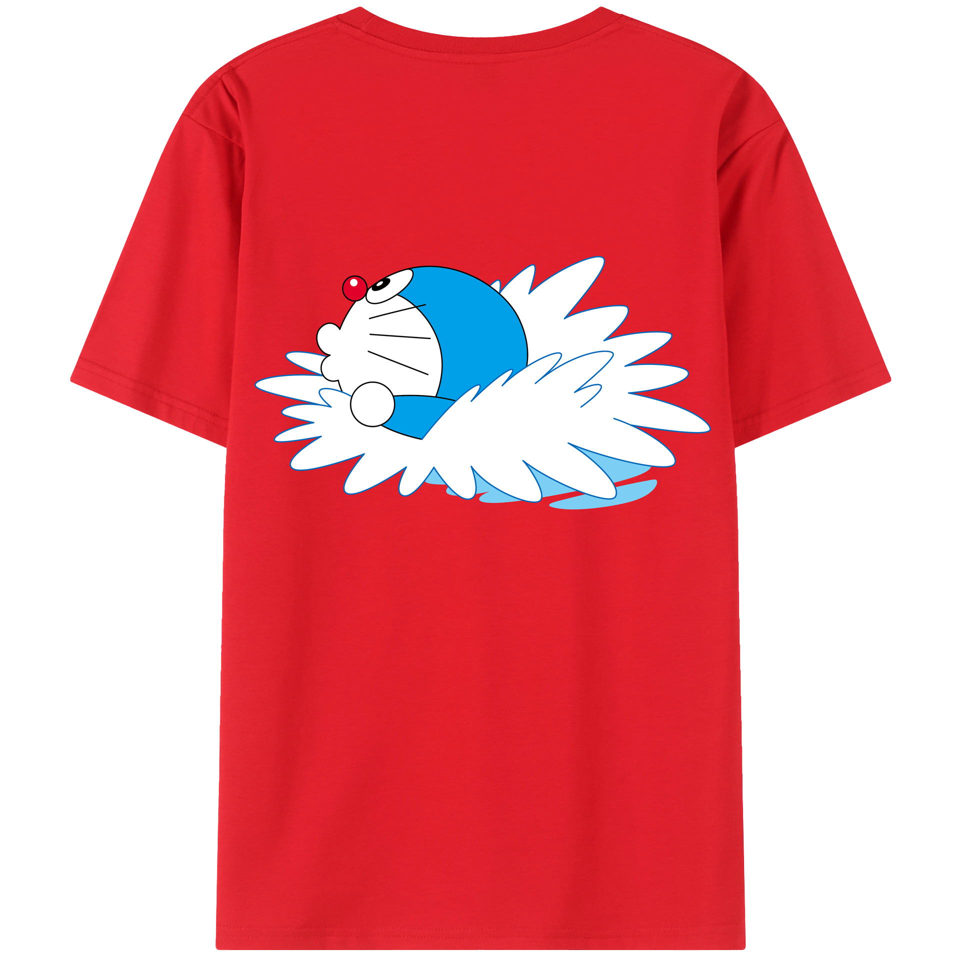（画像用） ドラえもん Doraemon 綿100％半袖Tシャツ（背面プリント）