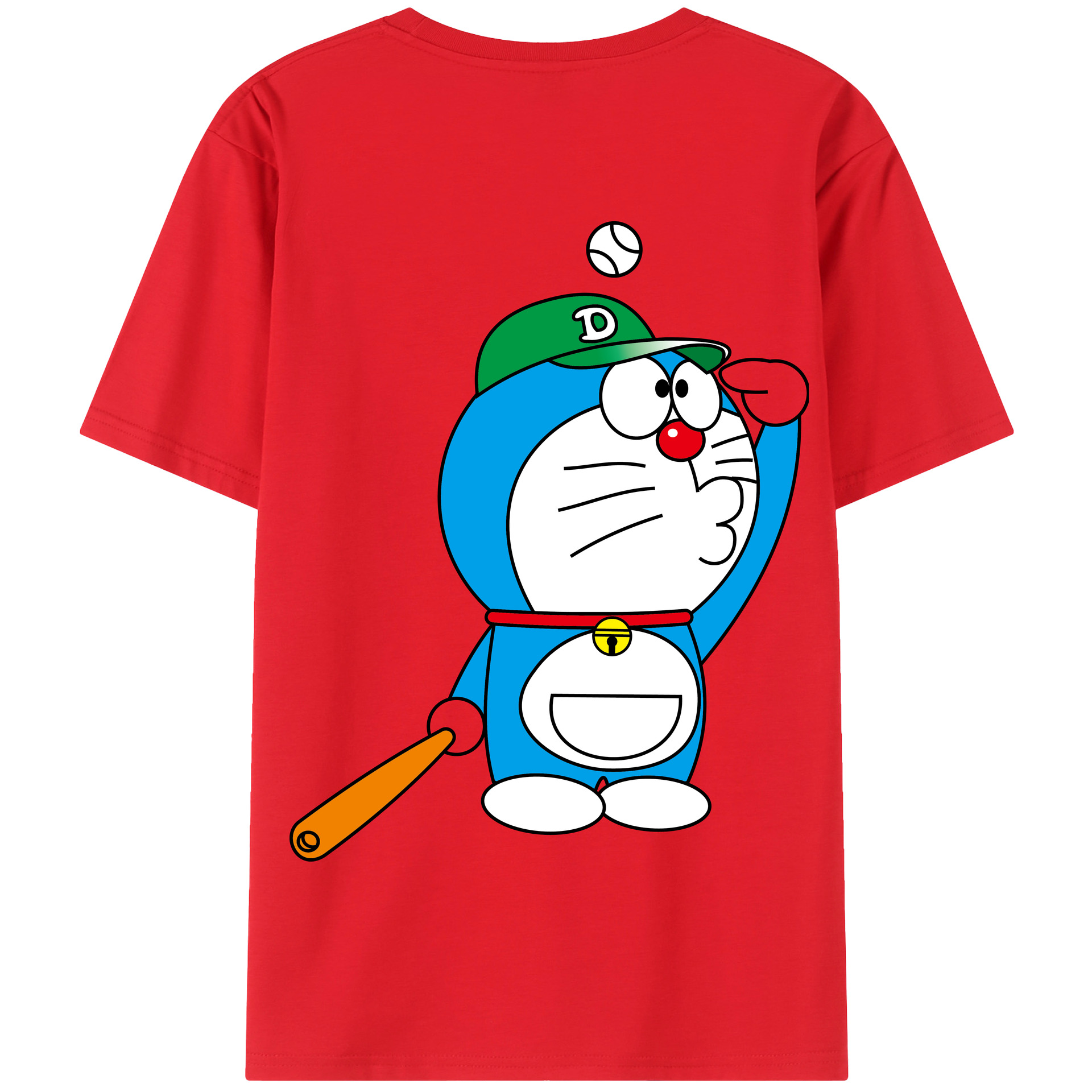 （画像用） ドラえもん Doraemon 綿100％半袖Tシャツ（背面プリント）