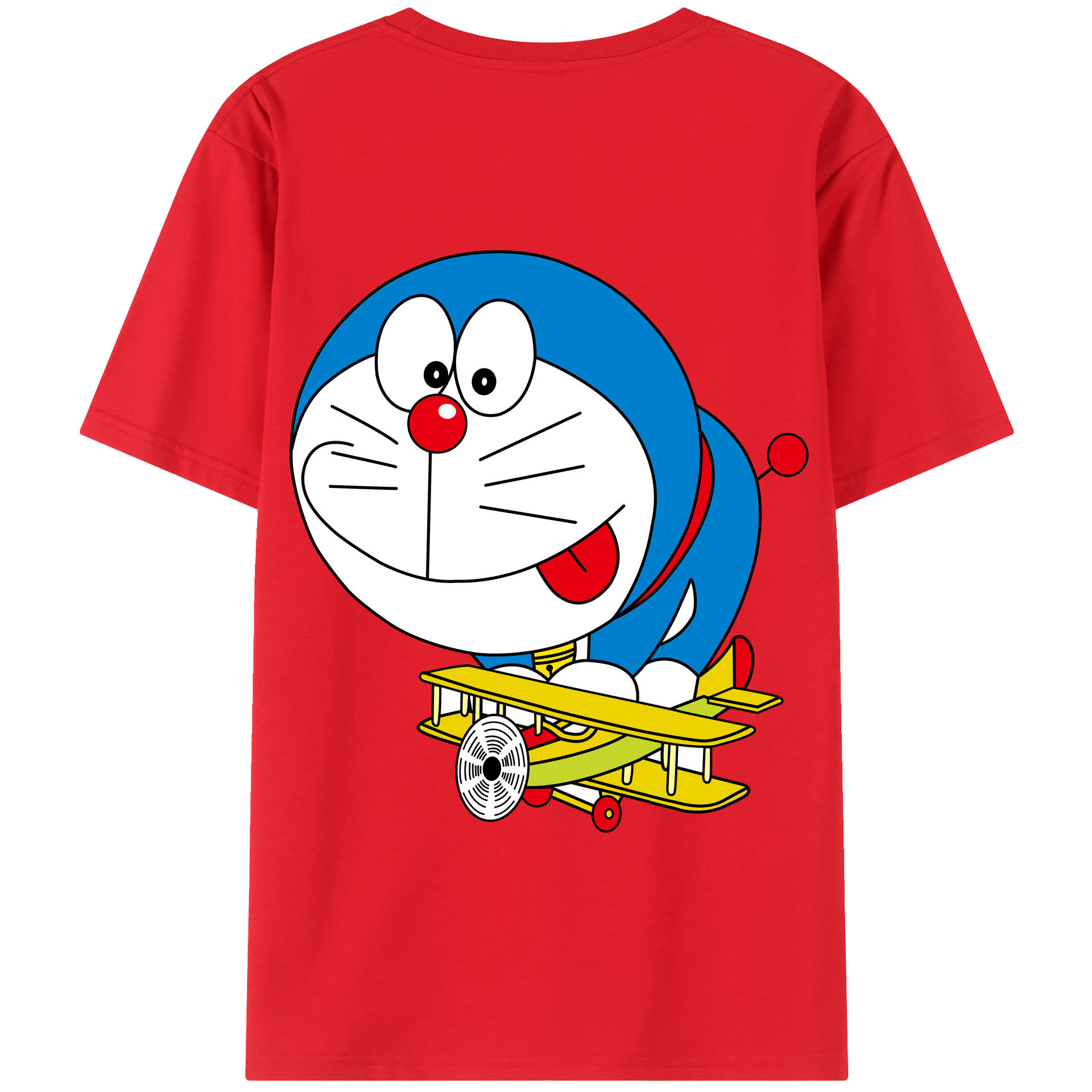（画像用） ドラえもん Doraemon 綿100％半袖Tシャツ（背面プリント）
