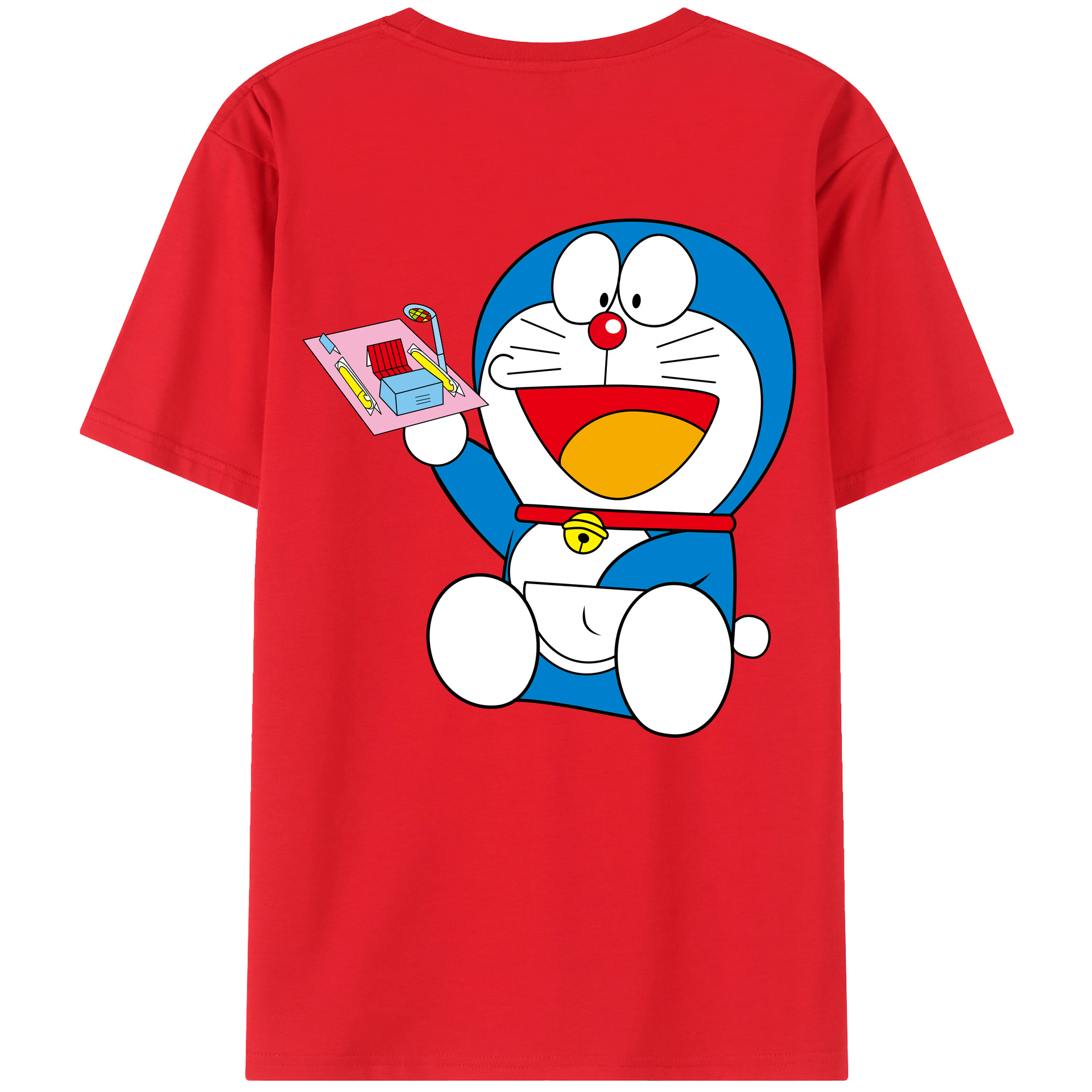 （画像用） ドラえもん Doraemon 綿100％半袖Tシャツ（背面プリント）