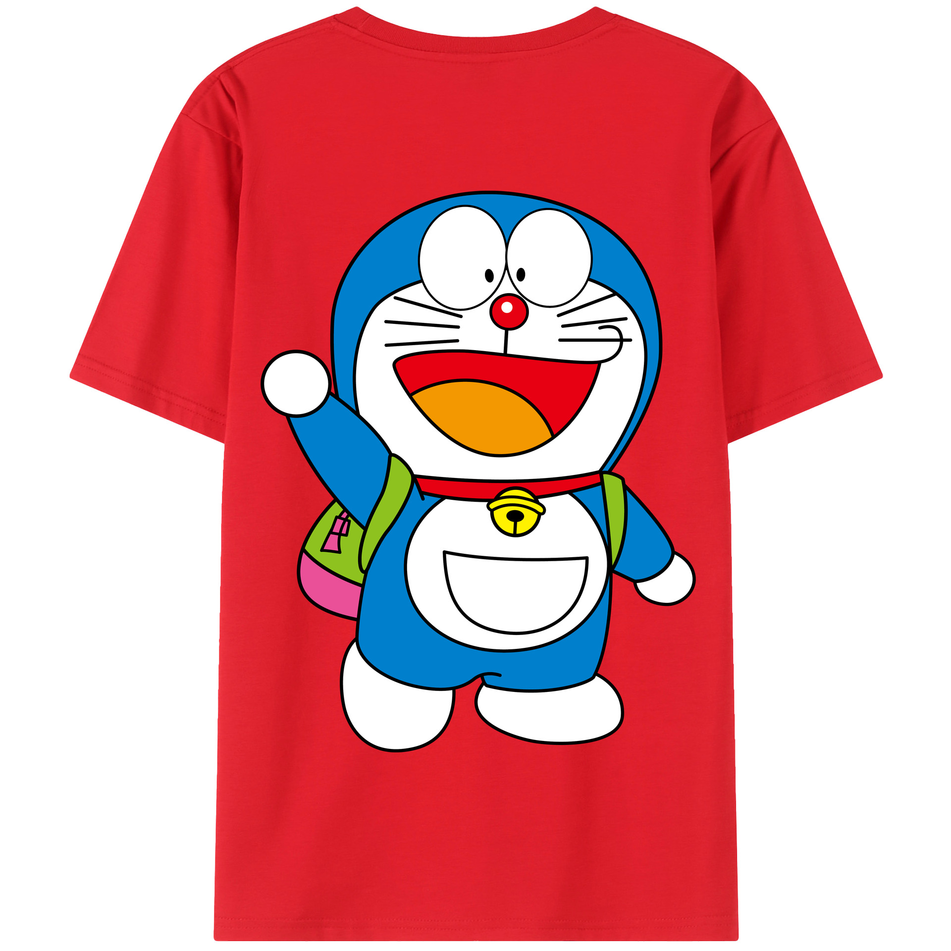 （画像用） ドラえもん Doraemon 綿100％半袖Tシャツ（背面プリント）