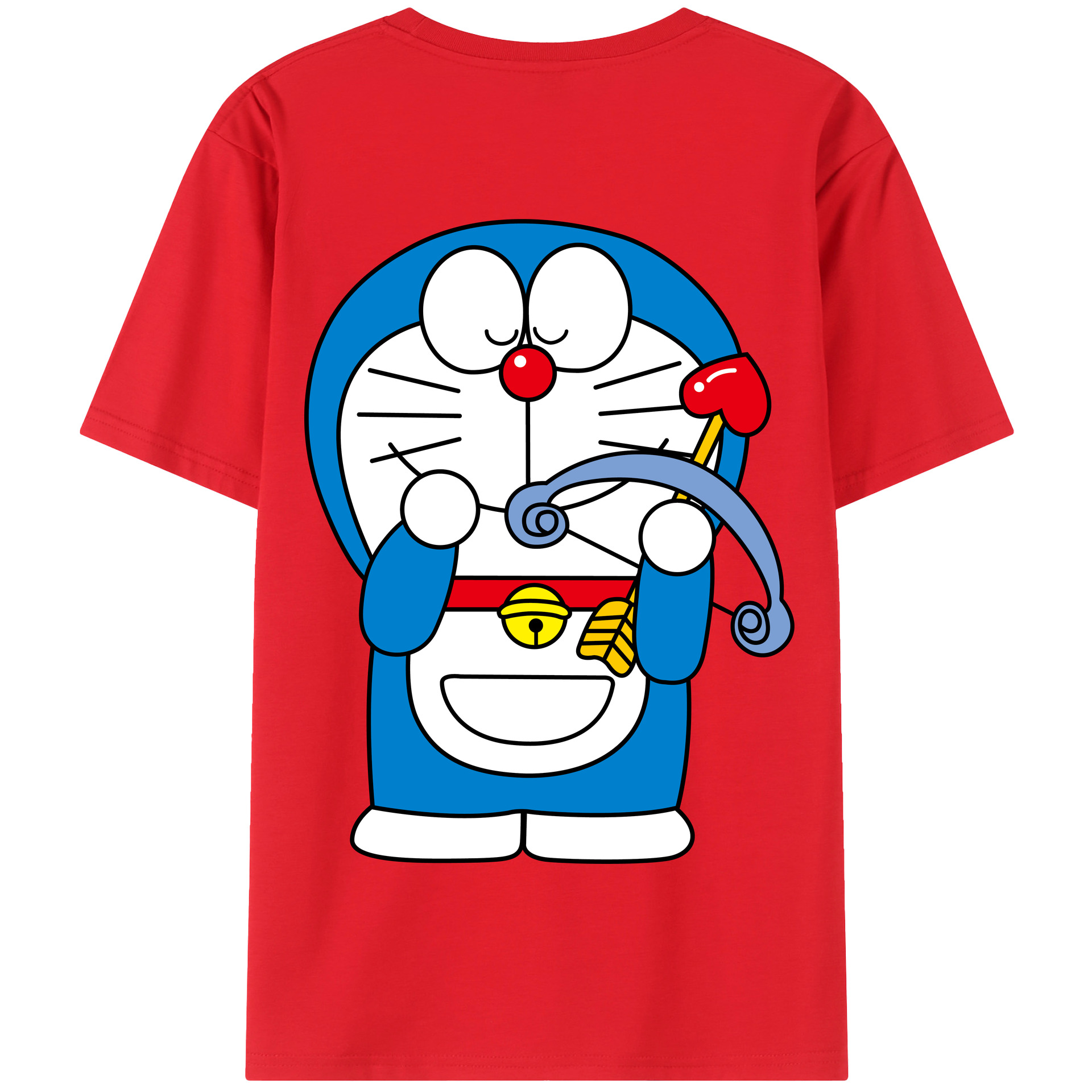 （画像用） ドラえもん Doraemon 綿100％半袖Tシャツ（背面プリント）