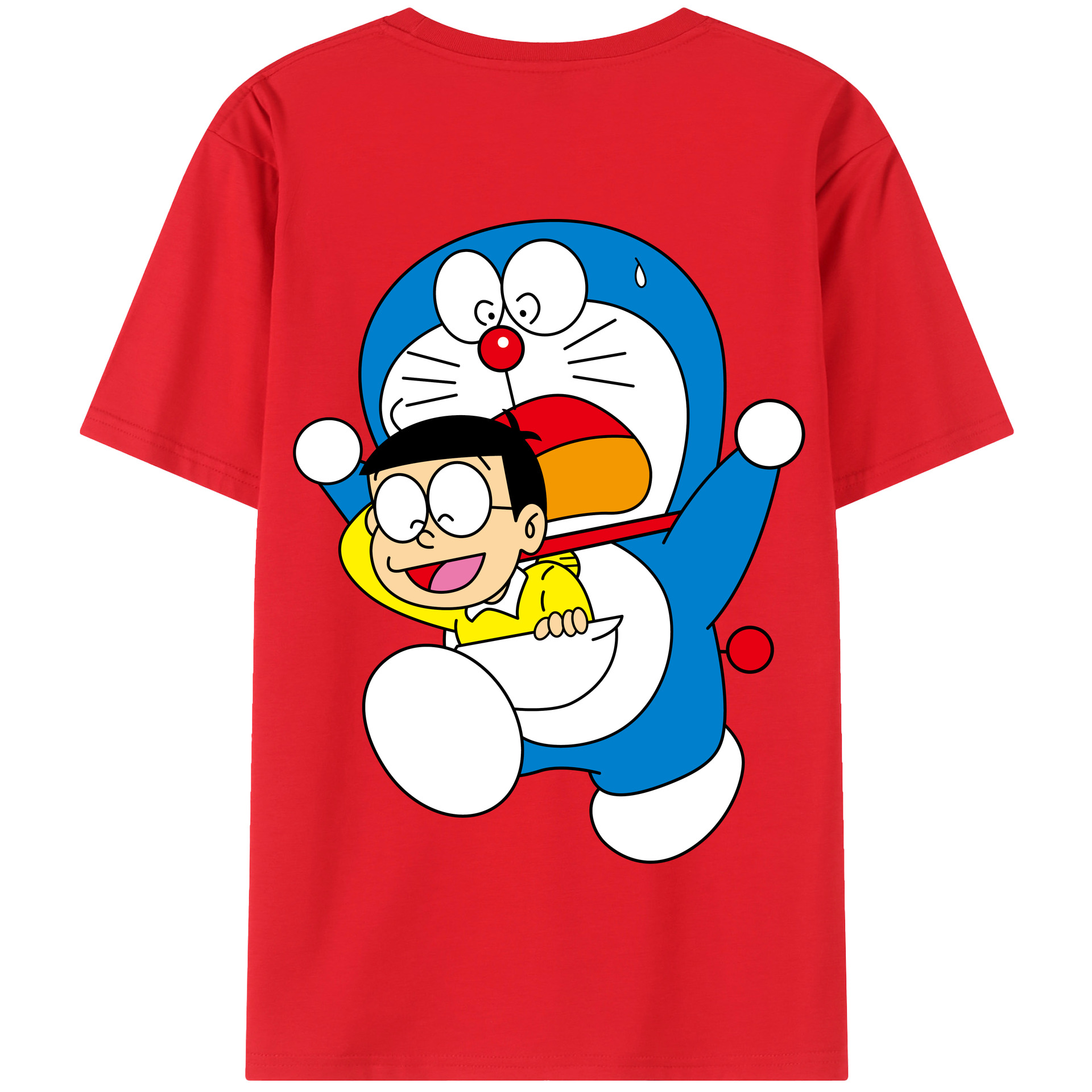 （画像用） ドラえもん Doraemon 綿100％半袖Tシャツ（背面プリント）