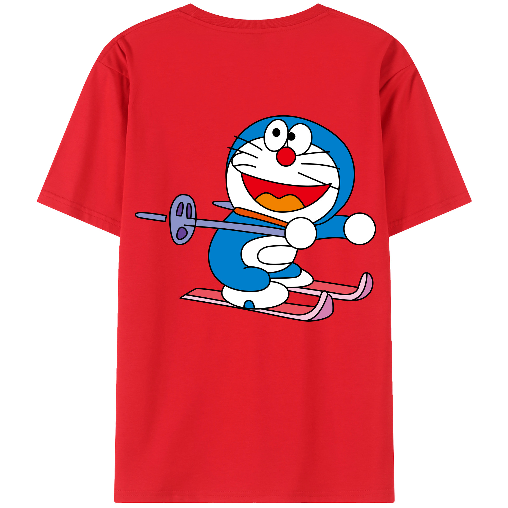（画像用） ドラえもん Doraemon 綿100％半袖Tシャツ（背面プリント）