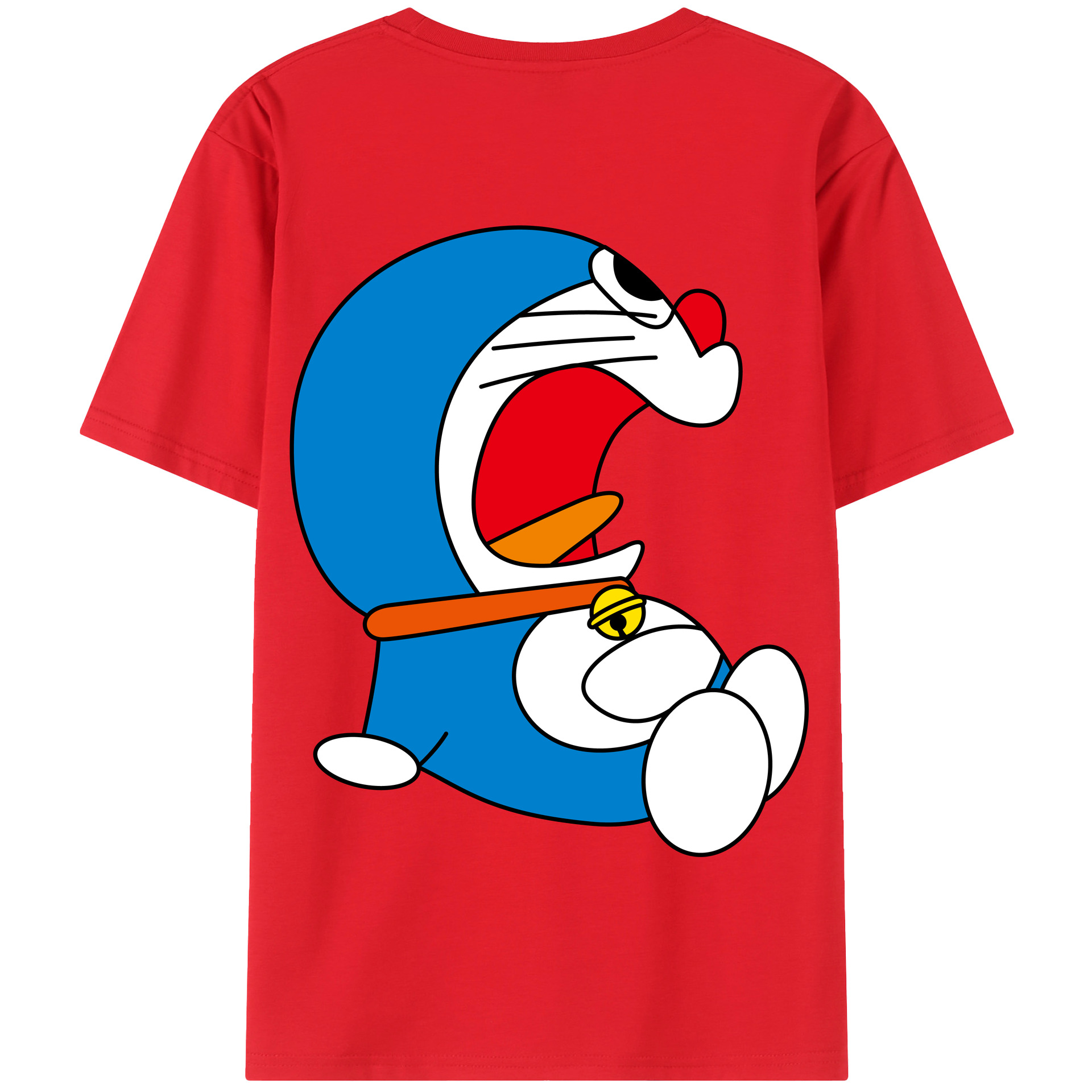（画像用） ドラえもん Doraemon 綿100％半袖Tシャツ（背面プリント）
