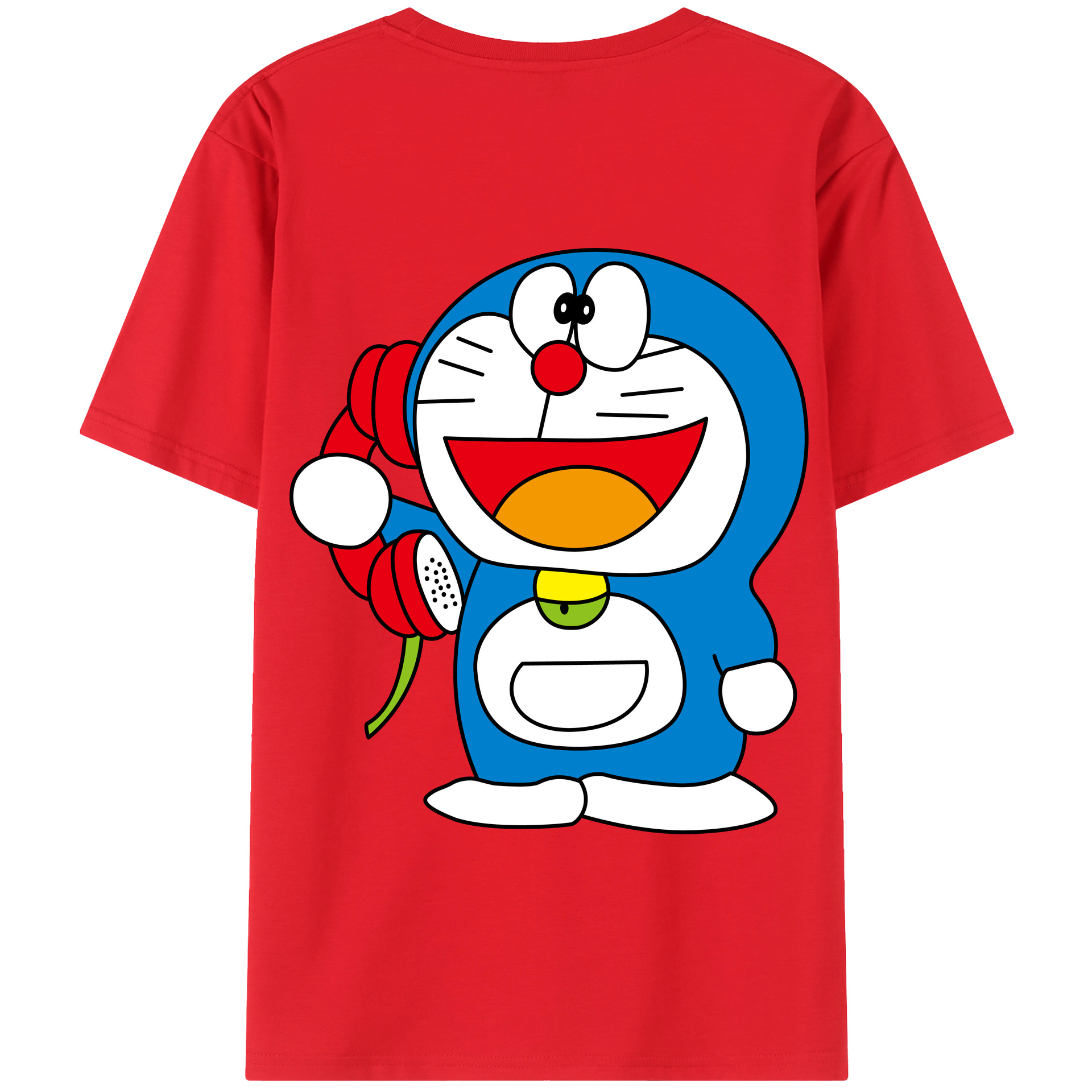 （画像用） ドラえもん Doraemon 綿100％半袖Tシャツ（背面プリント）