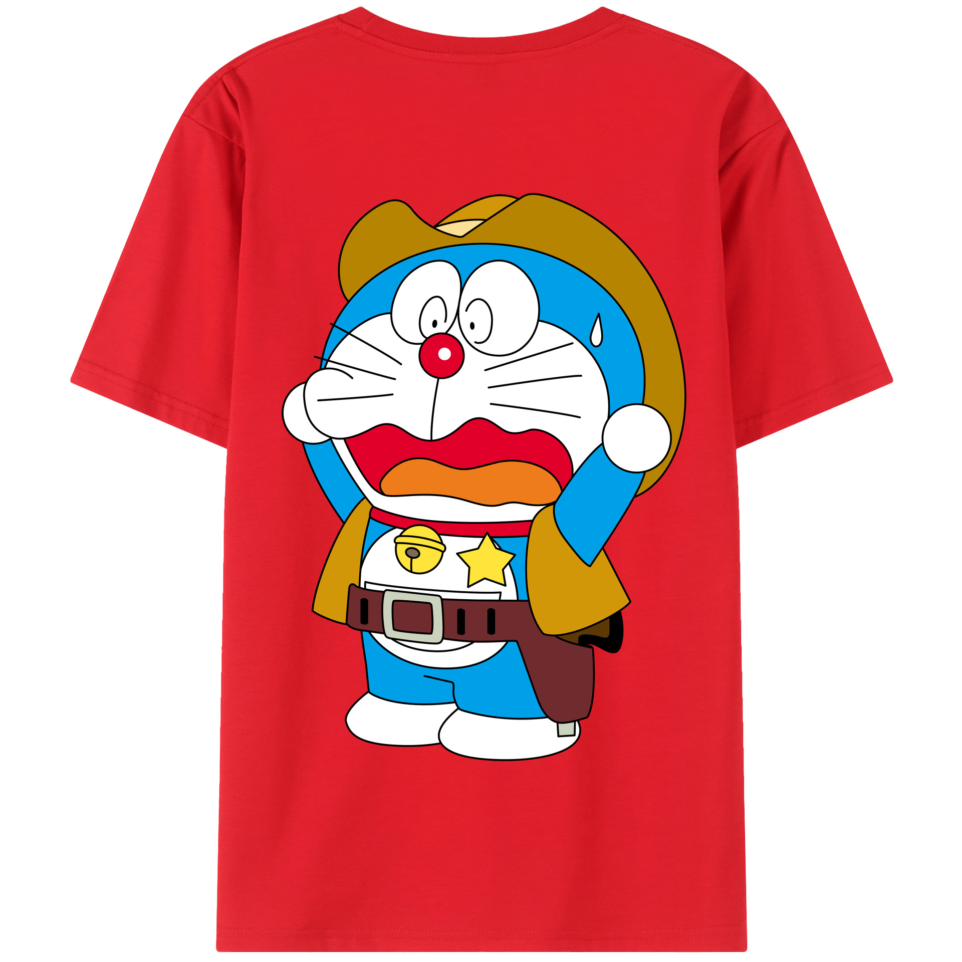 （画像用） ドラえもん Doraemon 綿100％半袖Tシャツ（背面プリント）