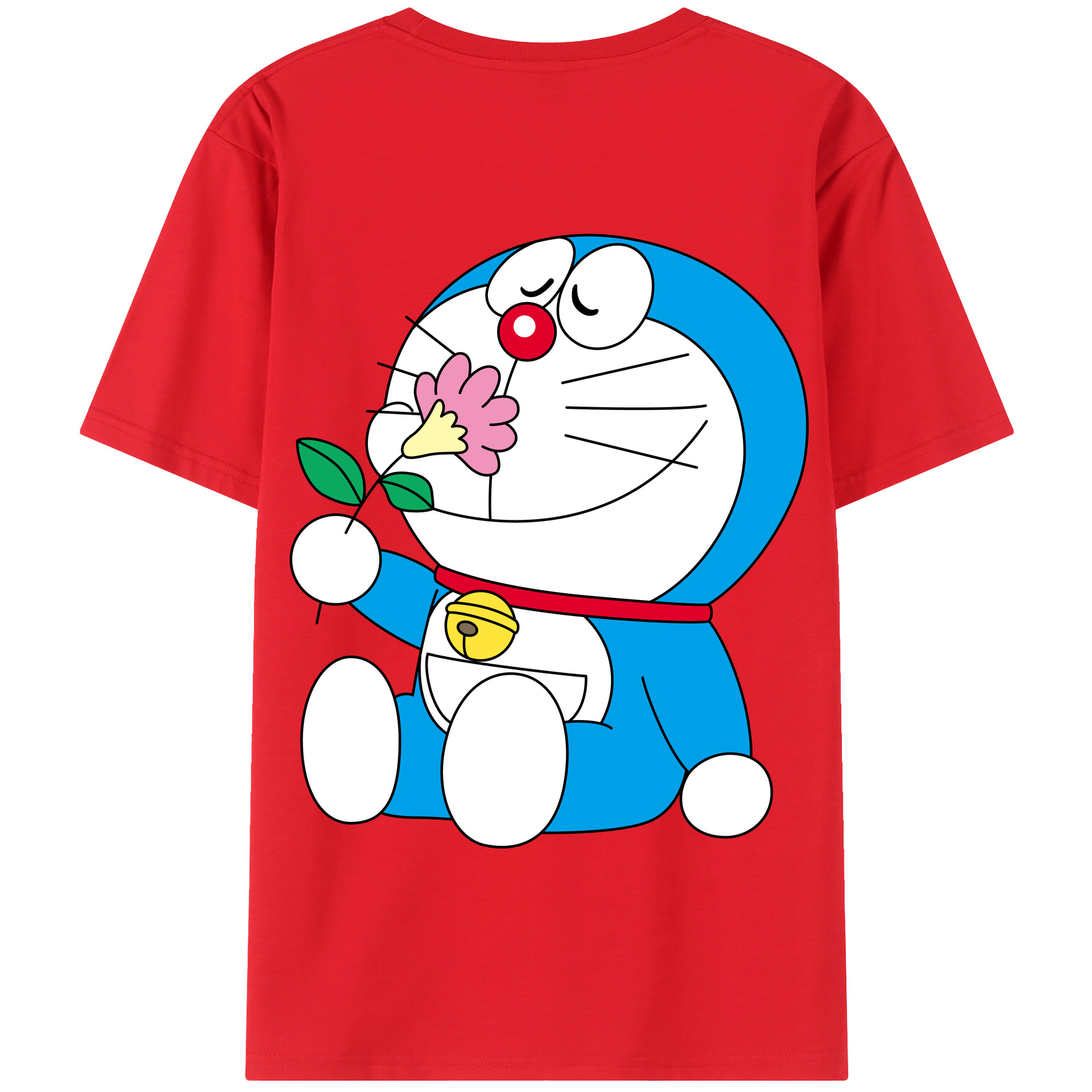 （画像用） ドラえもん Doraemon 綿100％半袖Tシャツ（背面プリント）