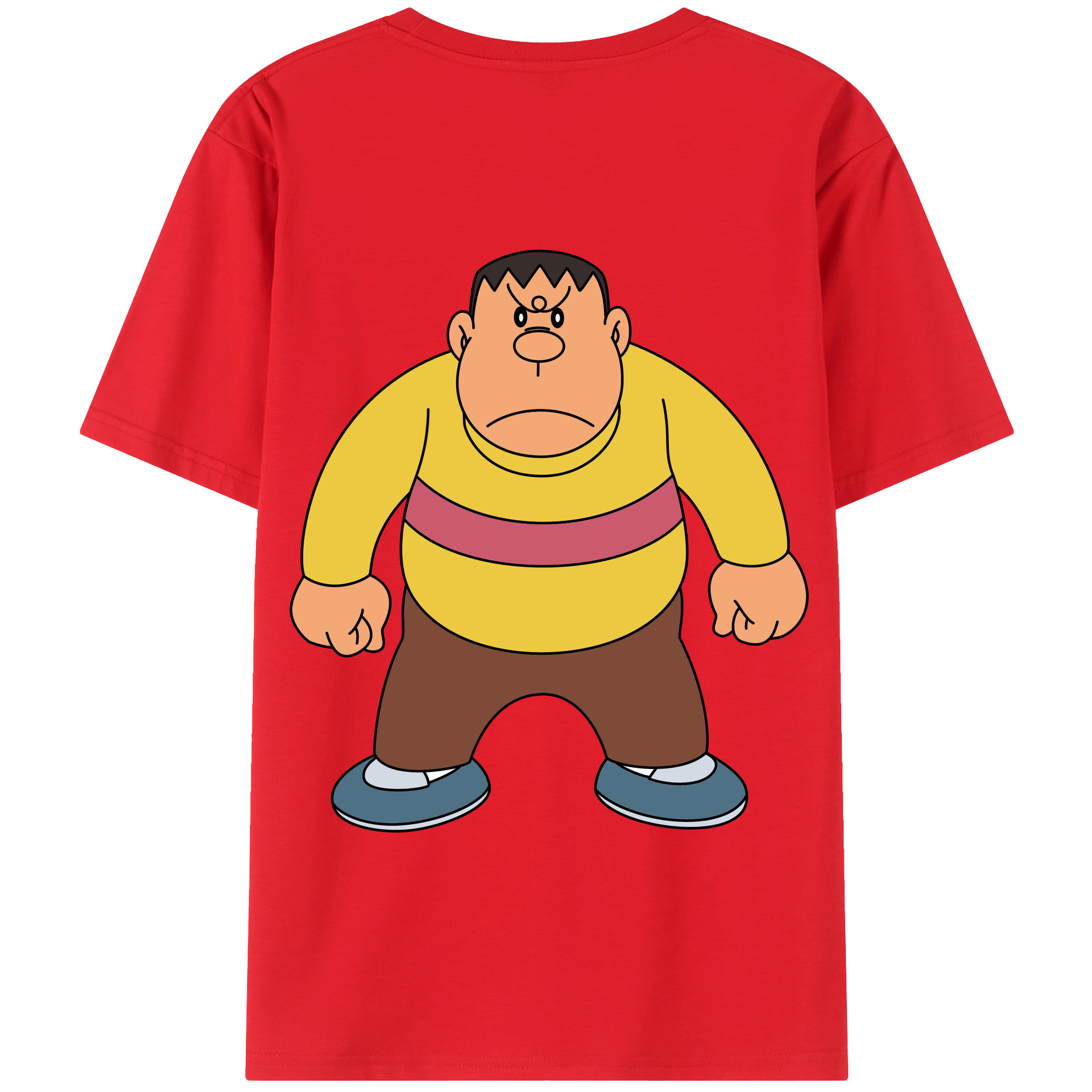（画像用） ドラえもん 剛田武 Doraemon Gouta Takeshi 綿100％半袖Tシャツ（背面プリント）