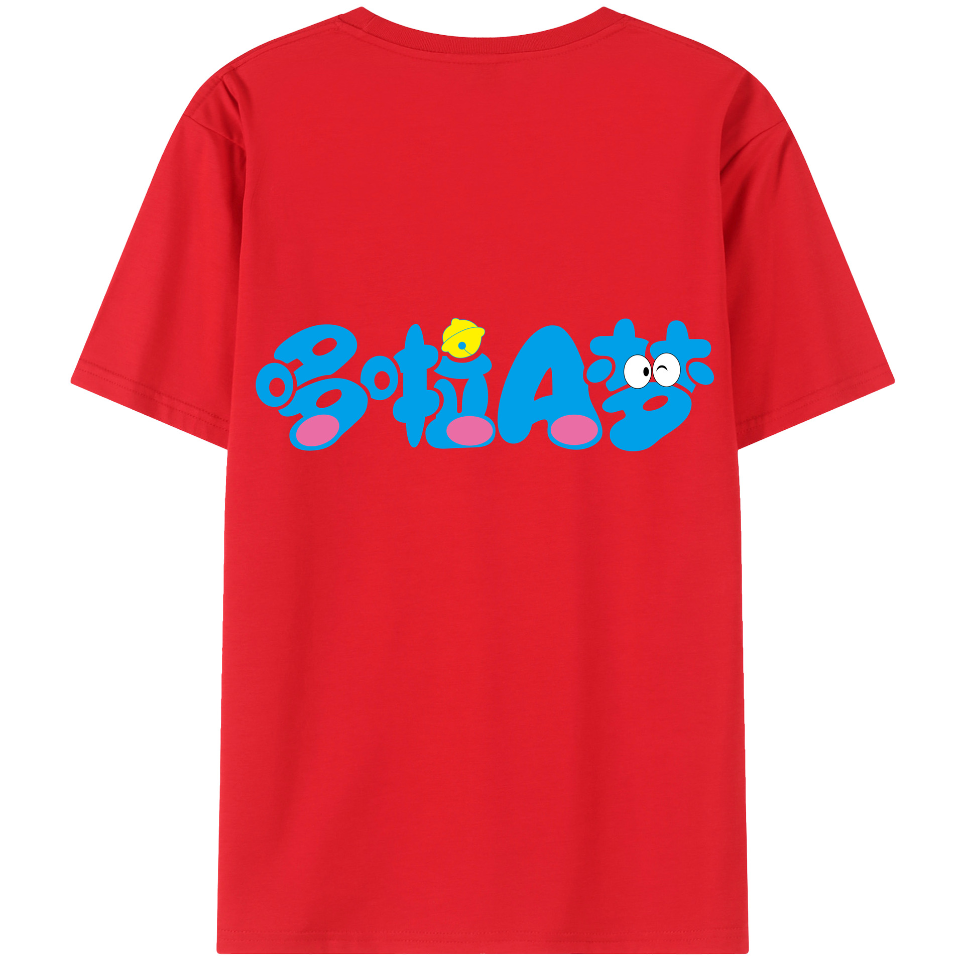 （画像用） ドラえもん Doraemon 綿100％半袖Tシャツ（背面プリント）