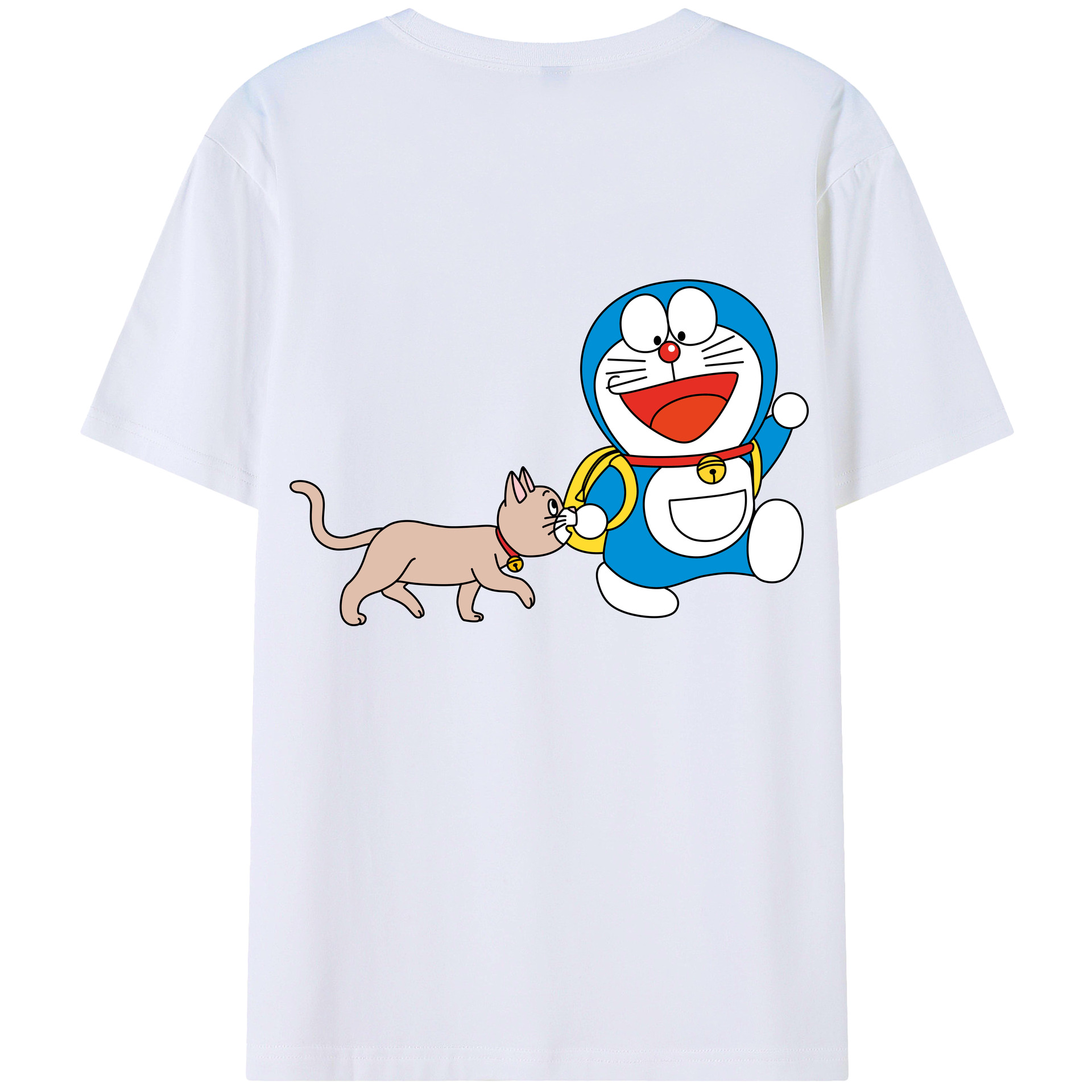 （画像用） ドラえもん Doraemon 綿100％半袖Tシャツ（背面プリント）
