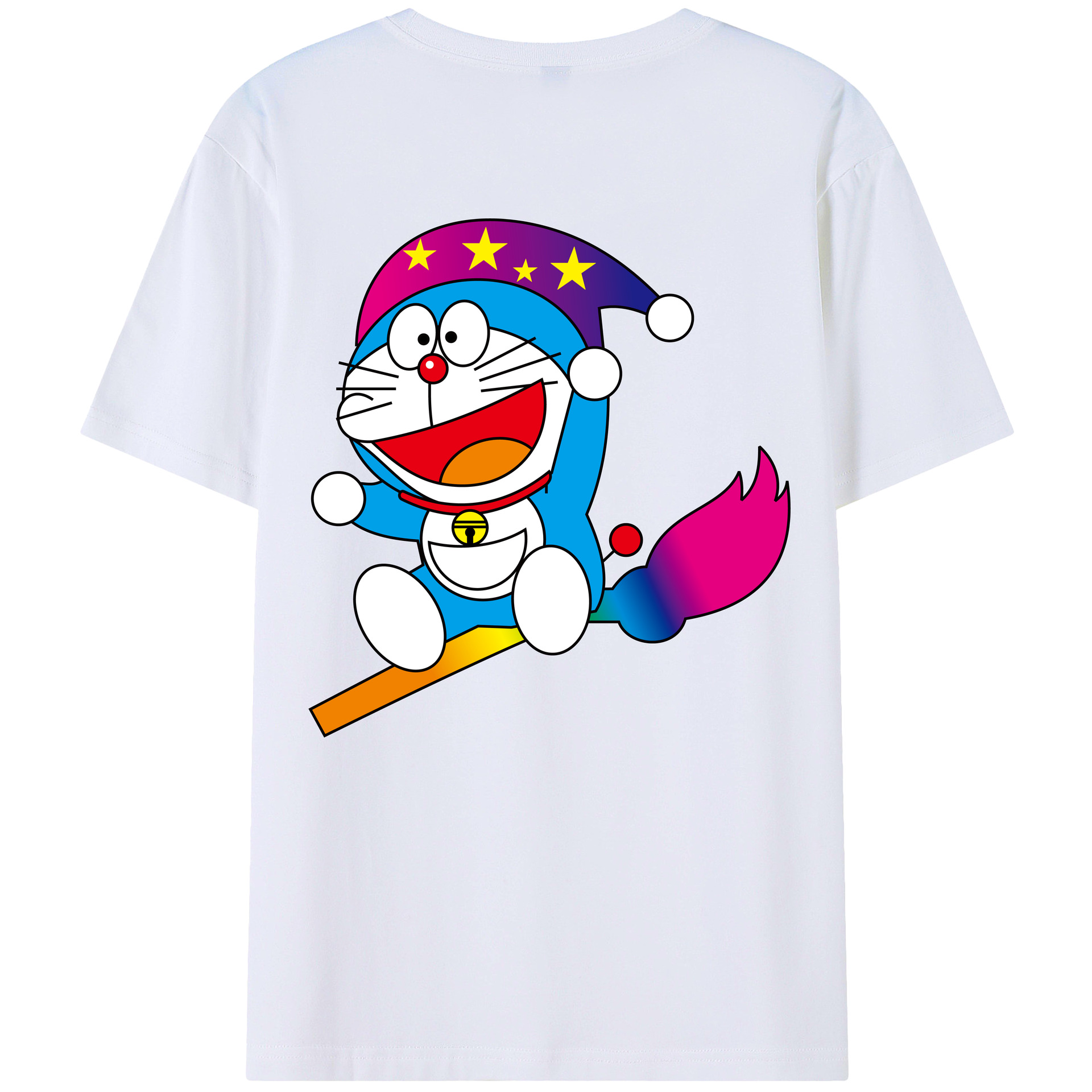 （画像用） ドラえもん Doraemon 綿100％半袖Tシャツ（背面プリント）