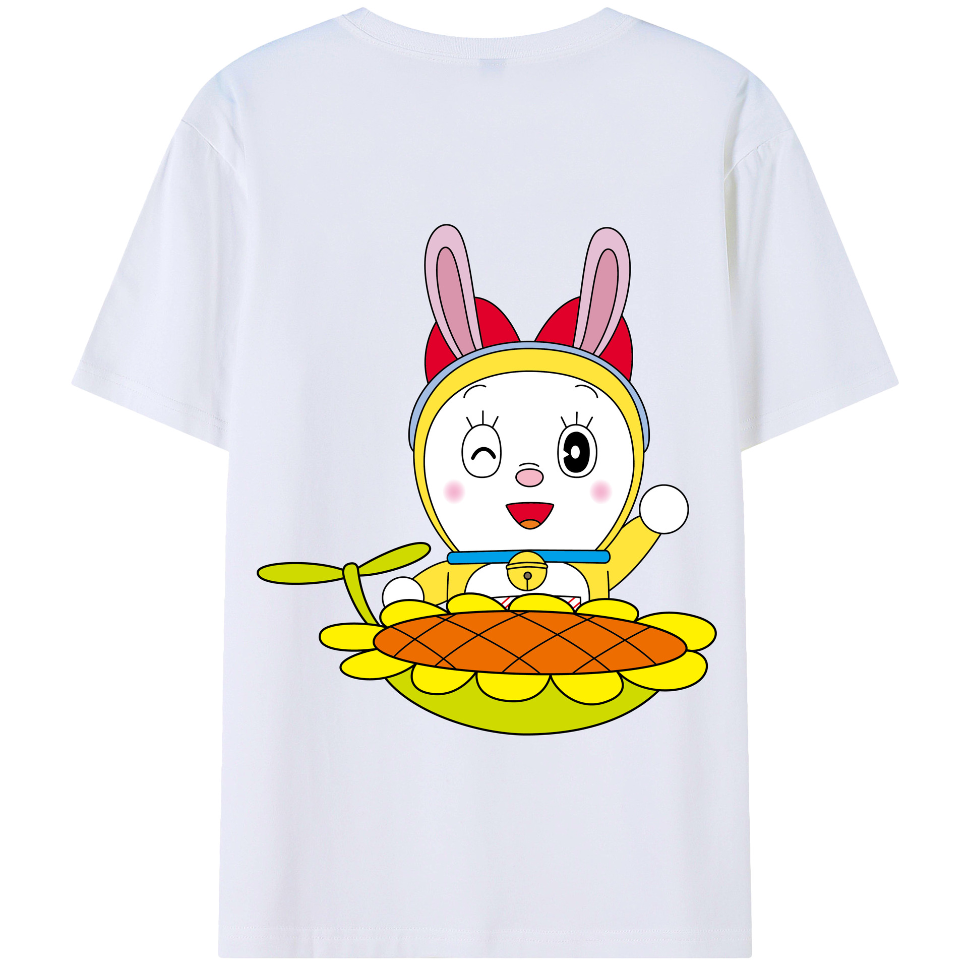 （画像用） ドラえもん ドラミ Doraemon Dorami 綿100％半袖Tシャツ（背面プリント）
