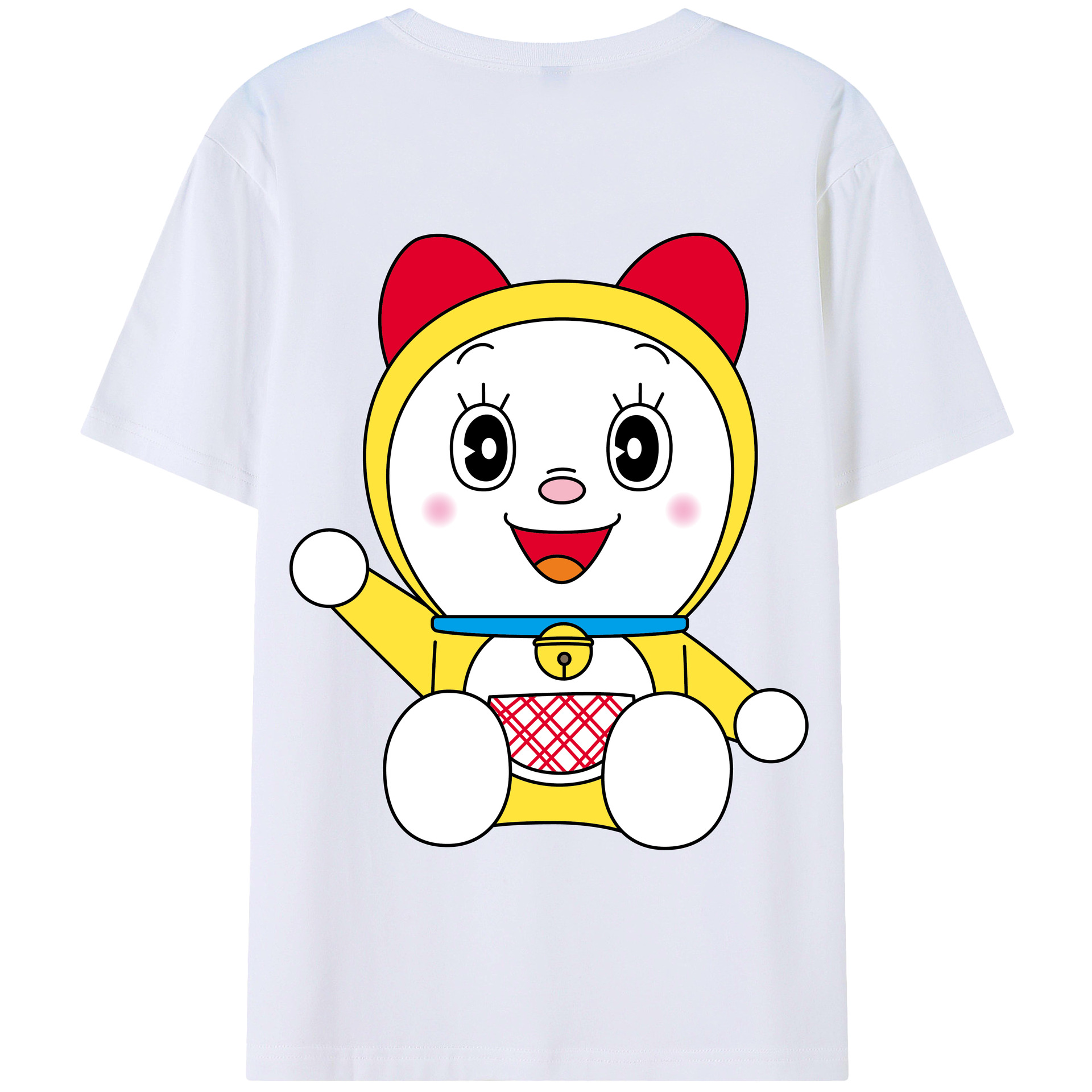 （画像用） ドラえもん ドラミ Doraemon Dorami 綿100％半袖Tシャツ（背面プリント）