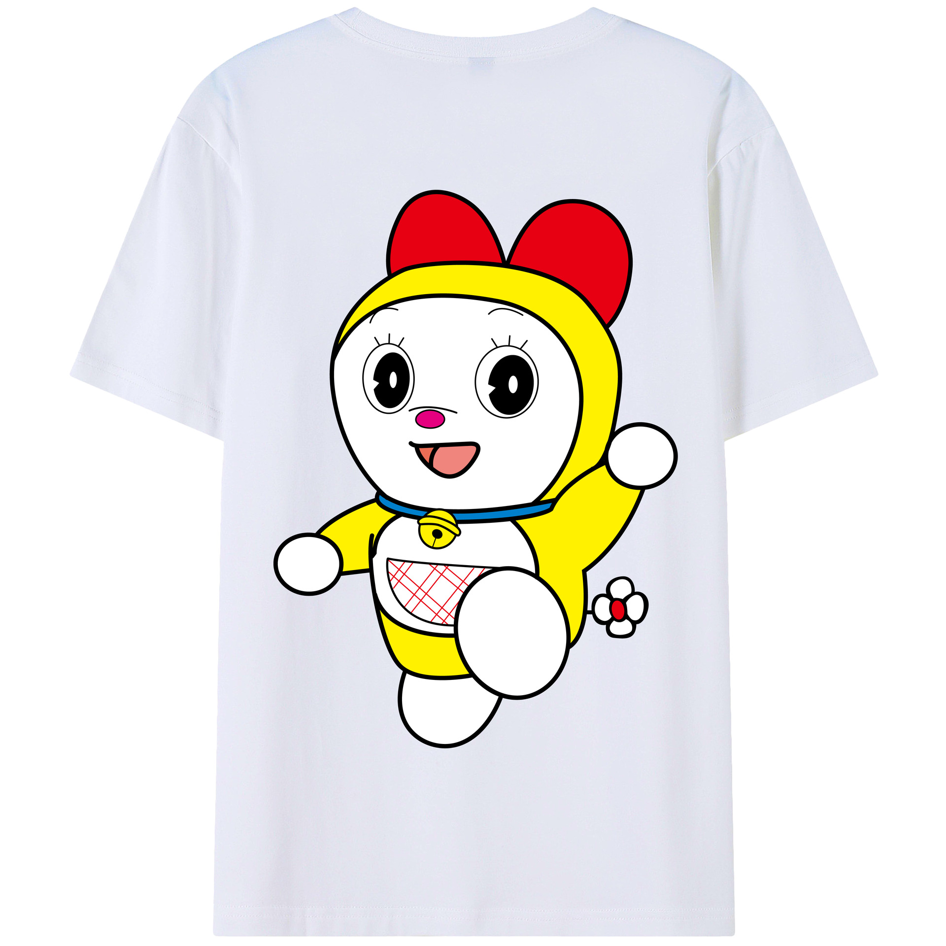 （画像用） ドラえもん ドラミ Doraemon Dorami 綿100％半袖Tシャツ（背面プリント）