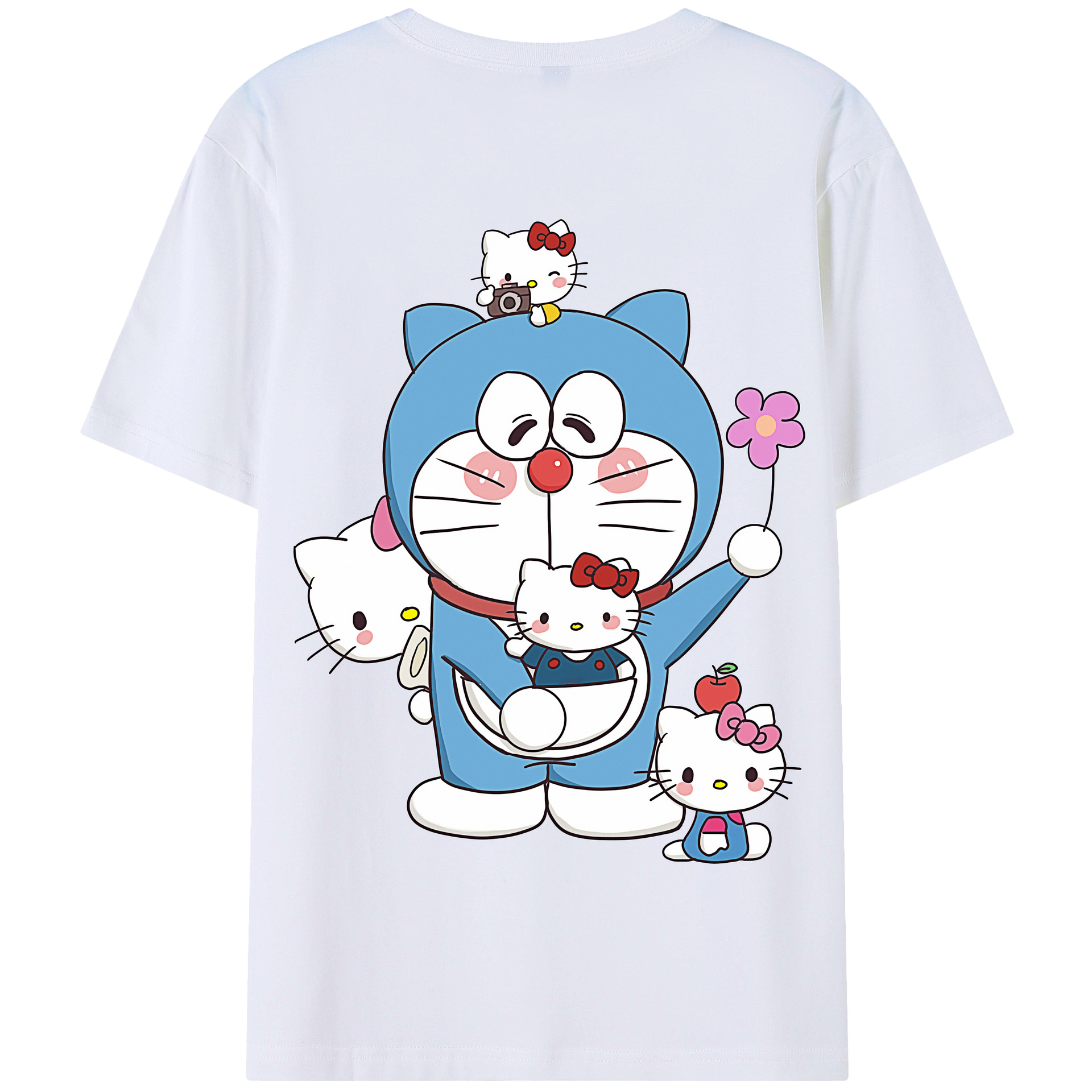 （画像用） ドラえもん Doraemon 綿100％半袖Tシャツ（背面プリント）