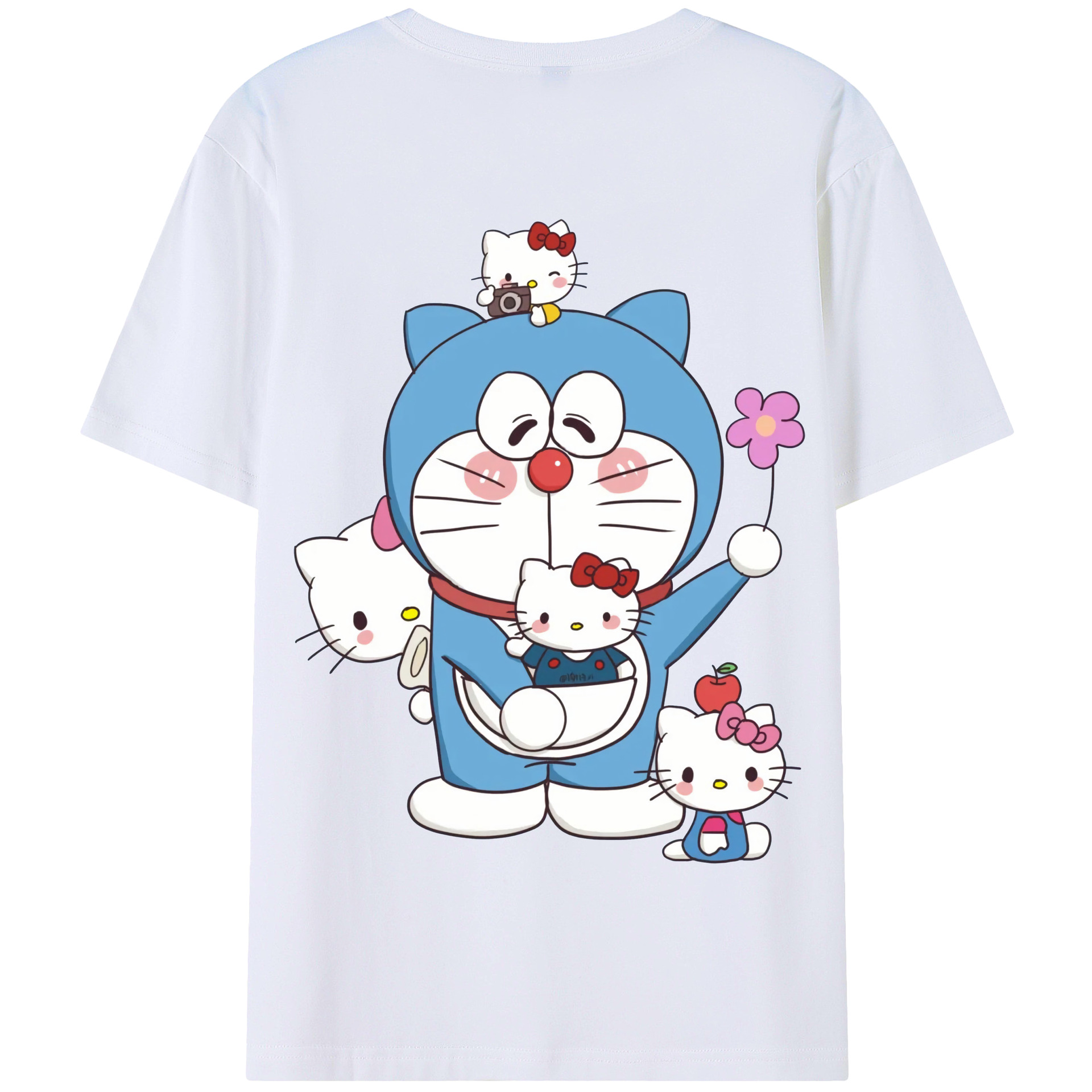 （画像用） ドラえもん Doraemon 綿100％半袖Tシャツ（背面プリント）