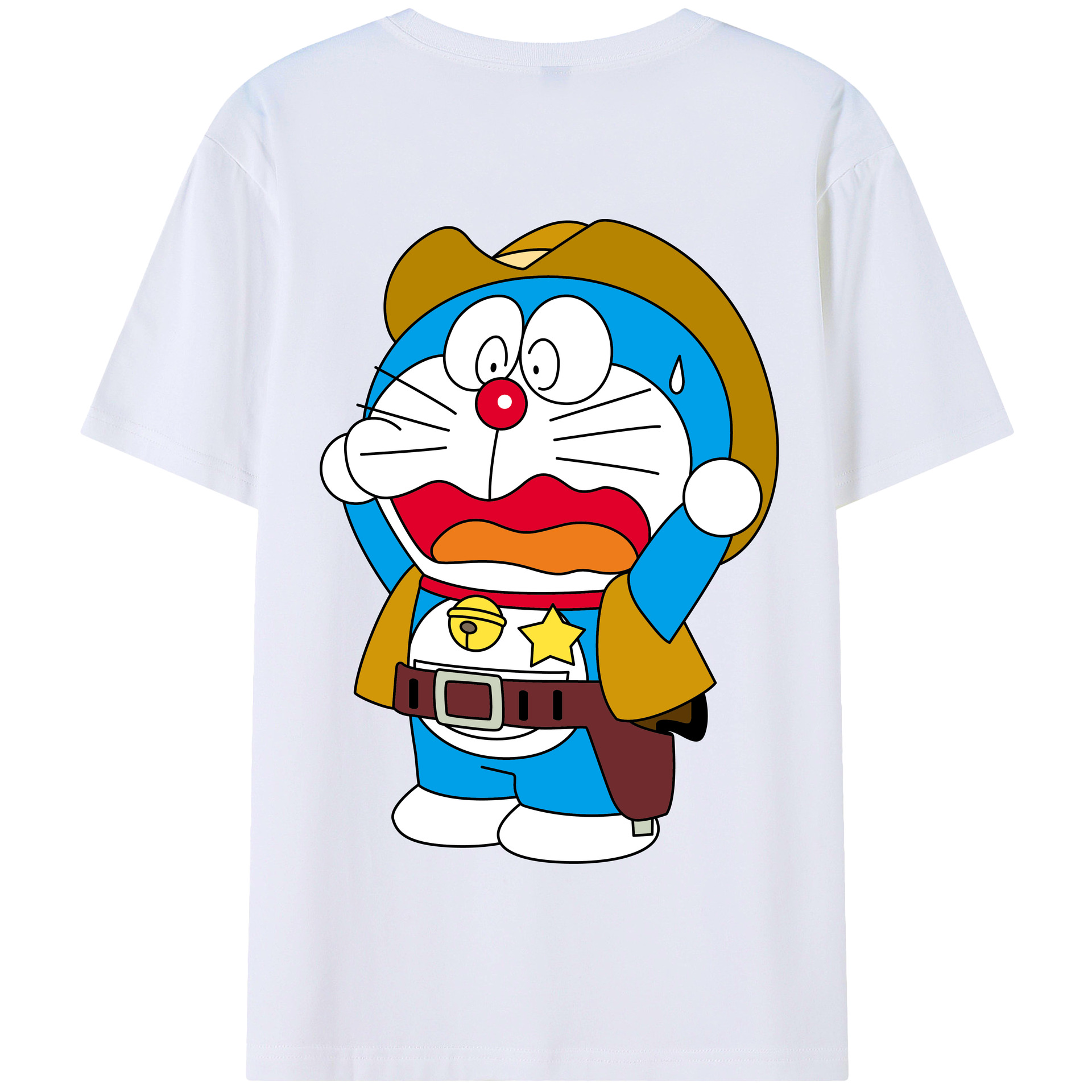 （画像用） ドラえもん Doraemon 綿100％半袖Tシャツ（背面プリント）