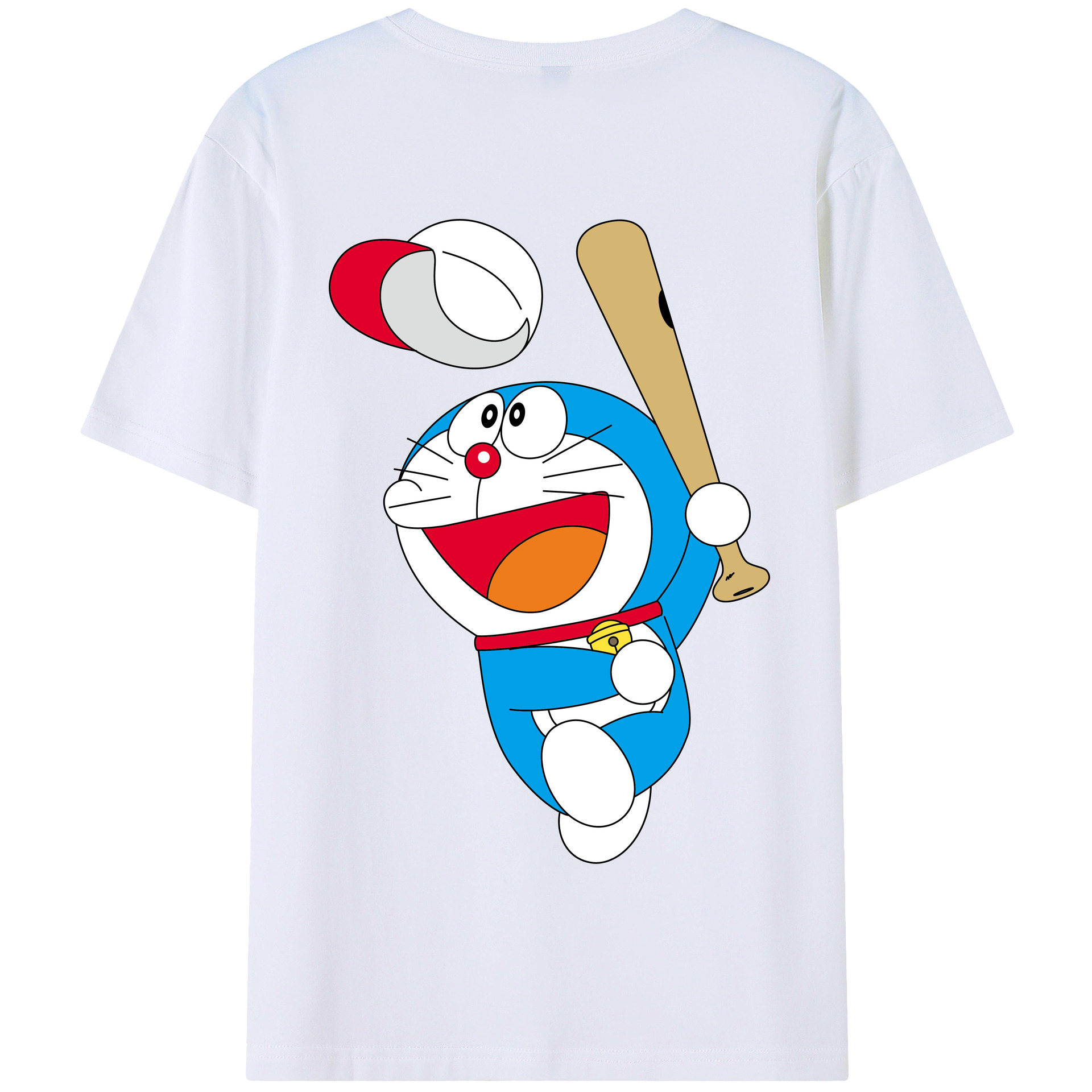 （画像用） ドラえもん Doraemon 綿100％半袖Tシャツ（背面プリント）