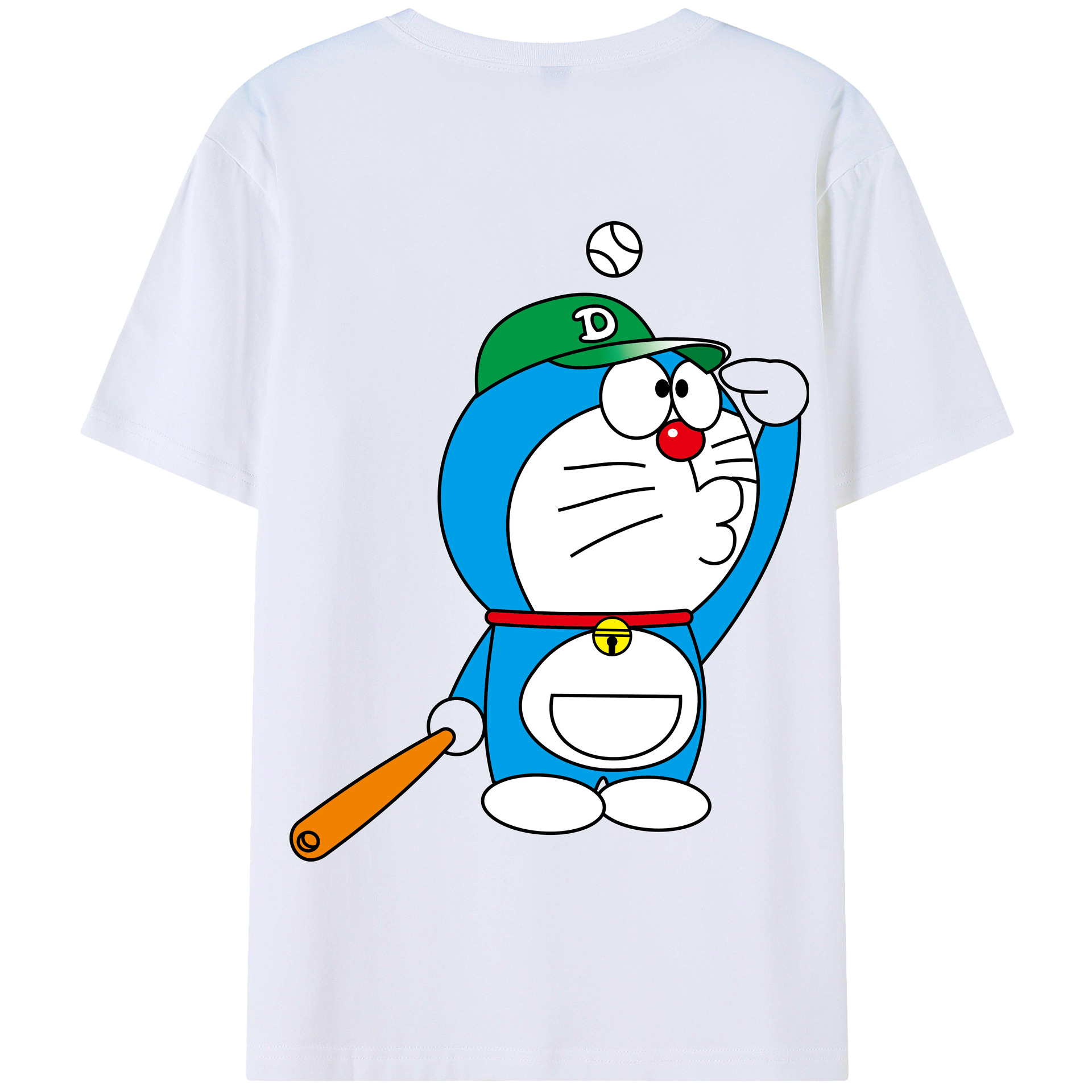 （画像用） ドラえもん Doraemon 綿100％半袖Tシャツ（背面プリント）