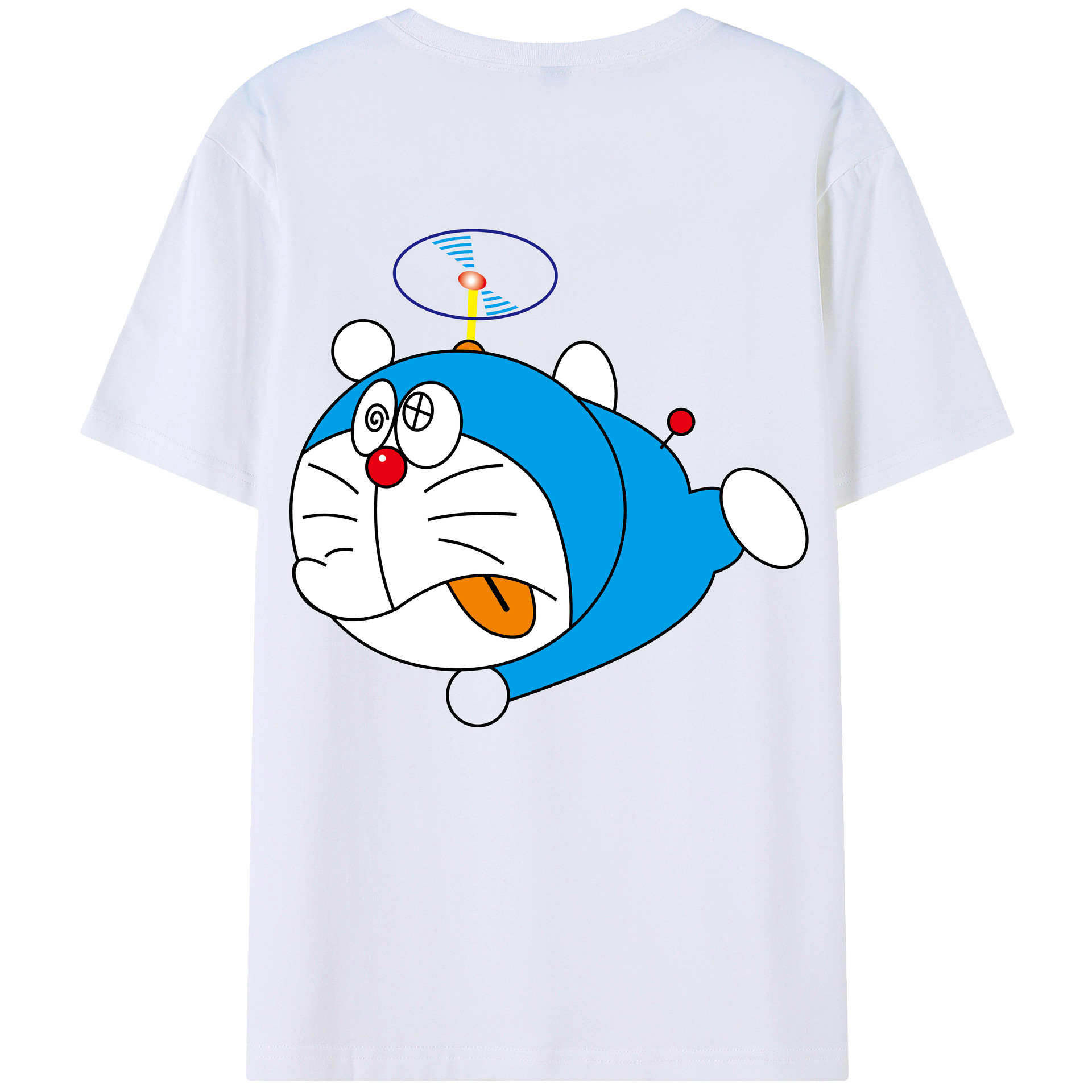 （画像用） ドラえもん Doraemon 綿100％半袖Tシャツ（背面プリント）
