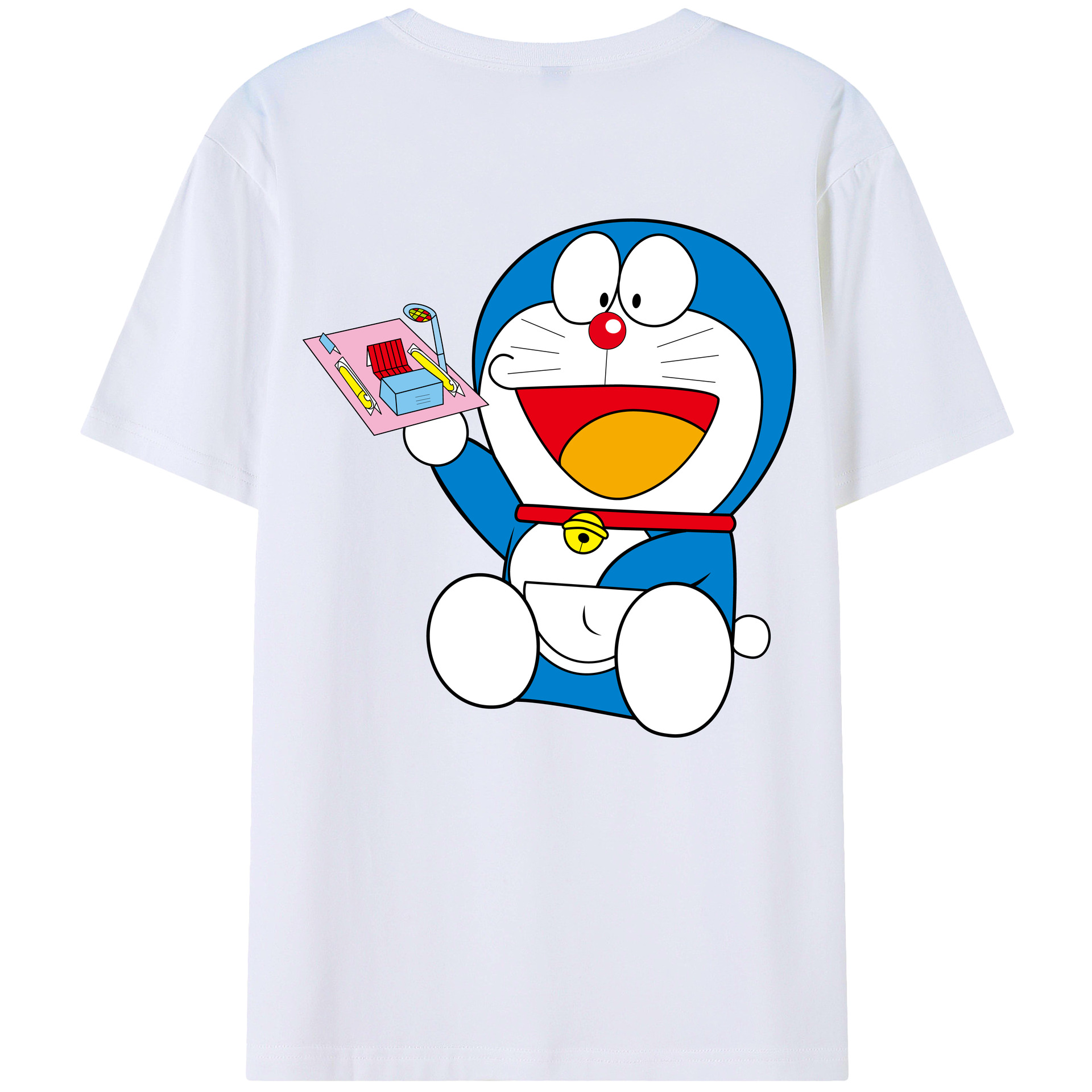 （画像用） ドラえもん Doraemon 綿100％半袖Tシャツ（背面プリント）