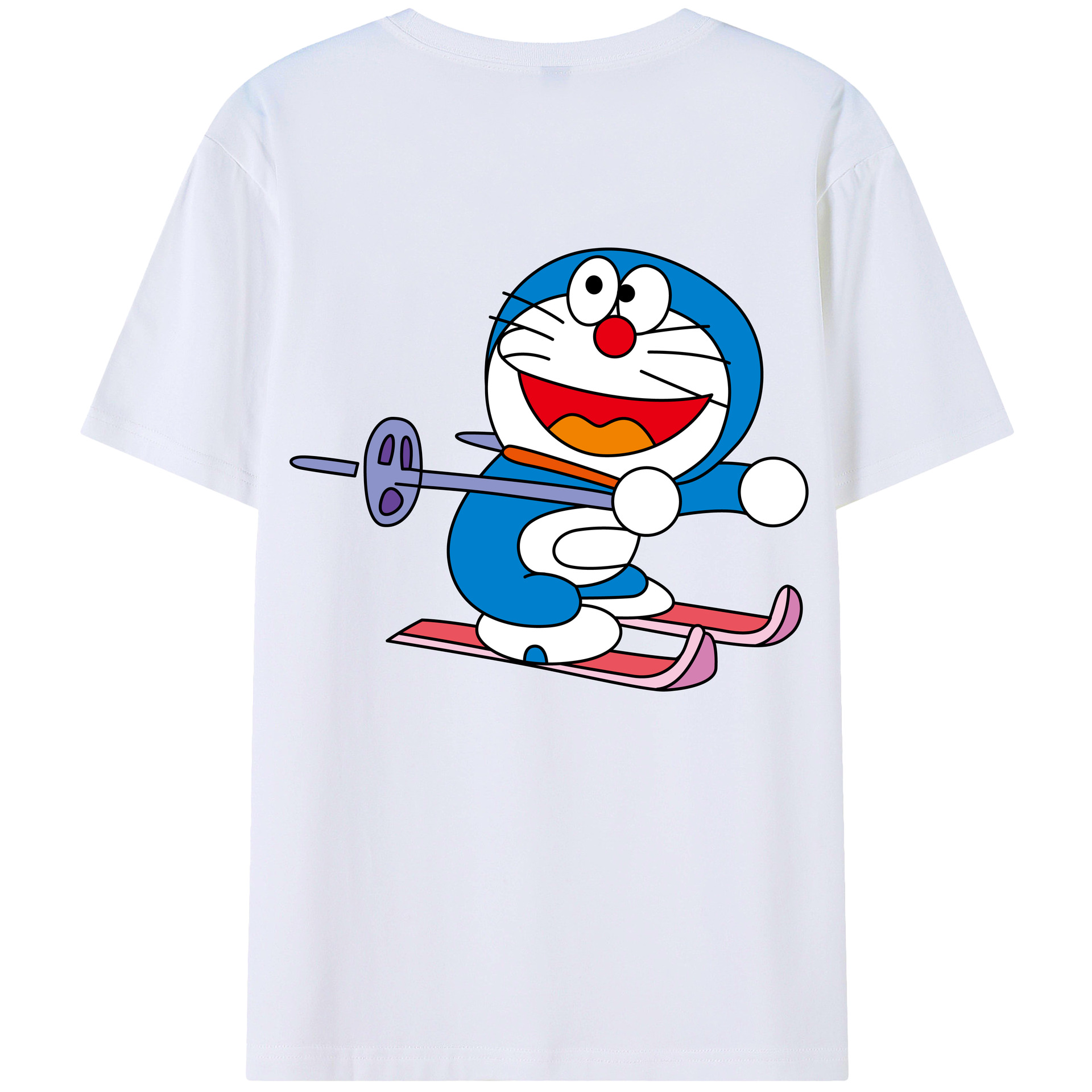 （画像用） ドラえもん Doraemon 綿100％半袖Tシャツ（背面プリント）