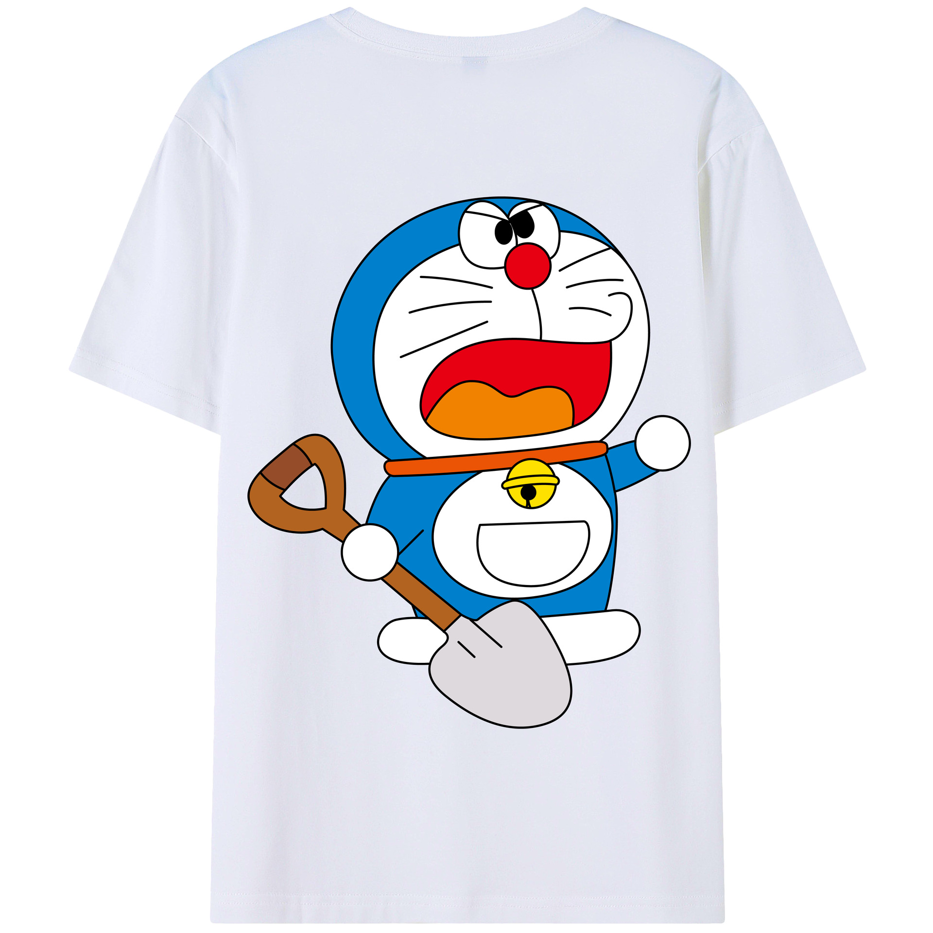 （画像用） ドラえもん Doraemon 綿100％半袖Tシャツ（背面プリント）