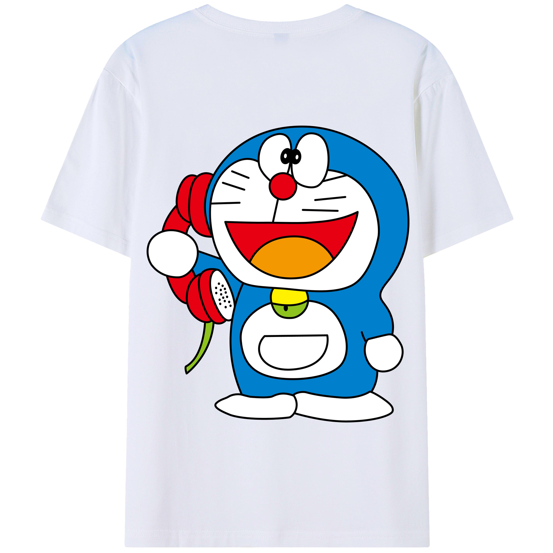（画像用） ドラえもん Doraemon 綿100％半袖Tシャツ（背面プリント）