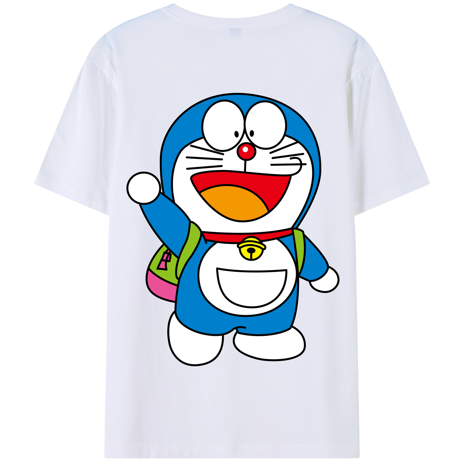 （画像用） ドラえもん Doraemon 綿100％半袖Tシャツ（背面プリント）