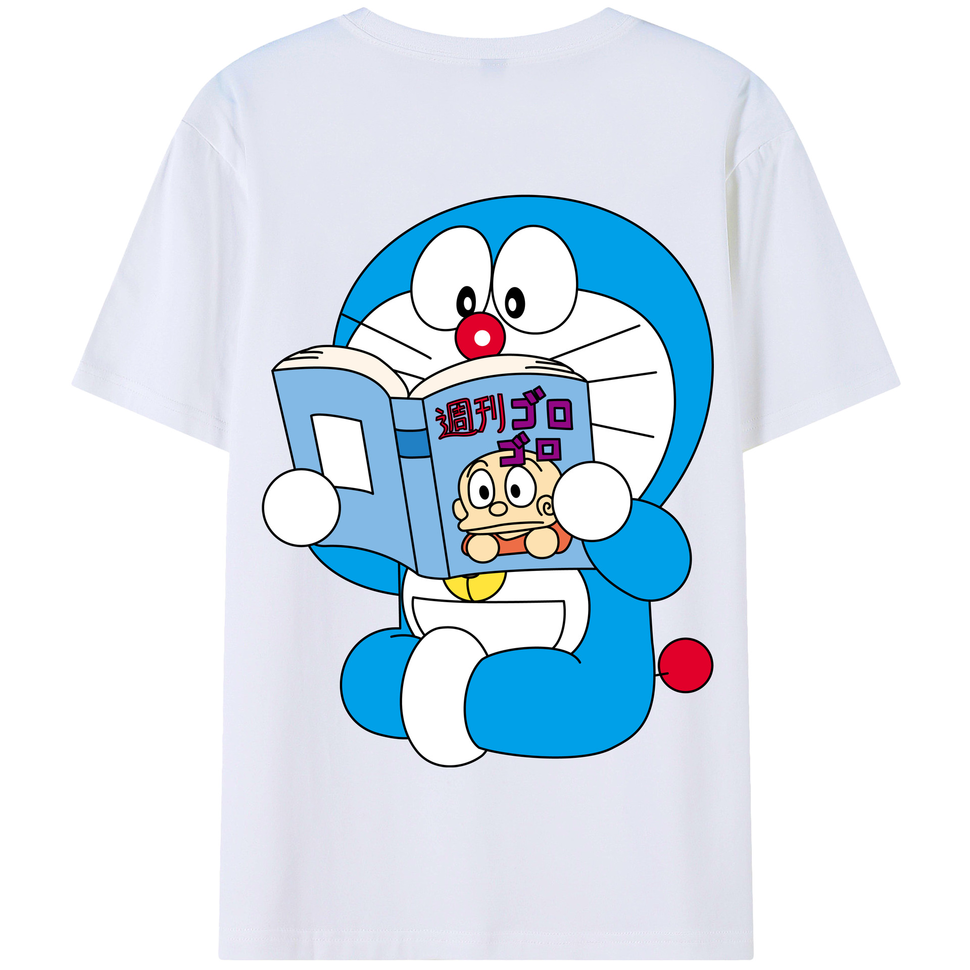 （画像用） ドラえもん Doraemon 綿100％半袖Tシャツ（背面プリント）