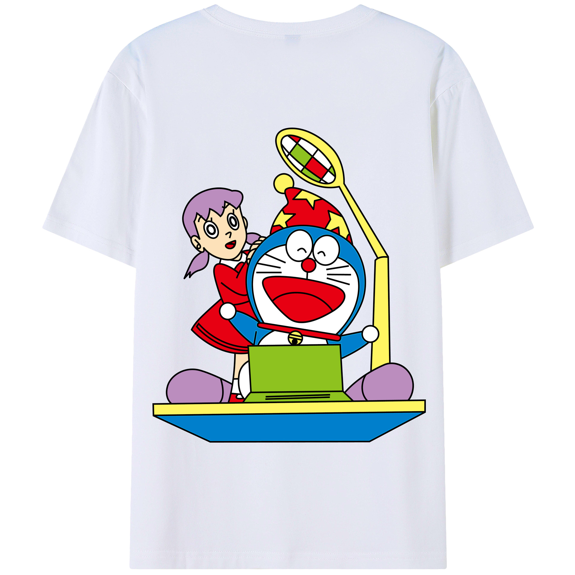 （画像用） ドラえもん みなもと しずか Doraemon Shizuka Minamoto 綿100％半袖Tシャツ（背面プリント）