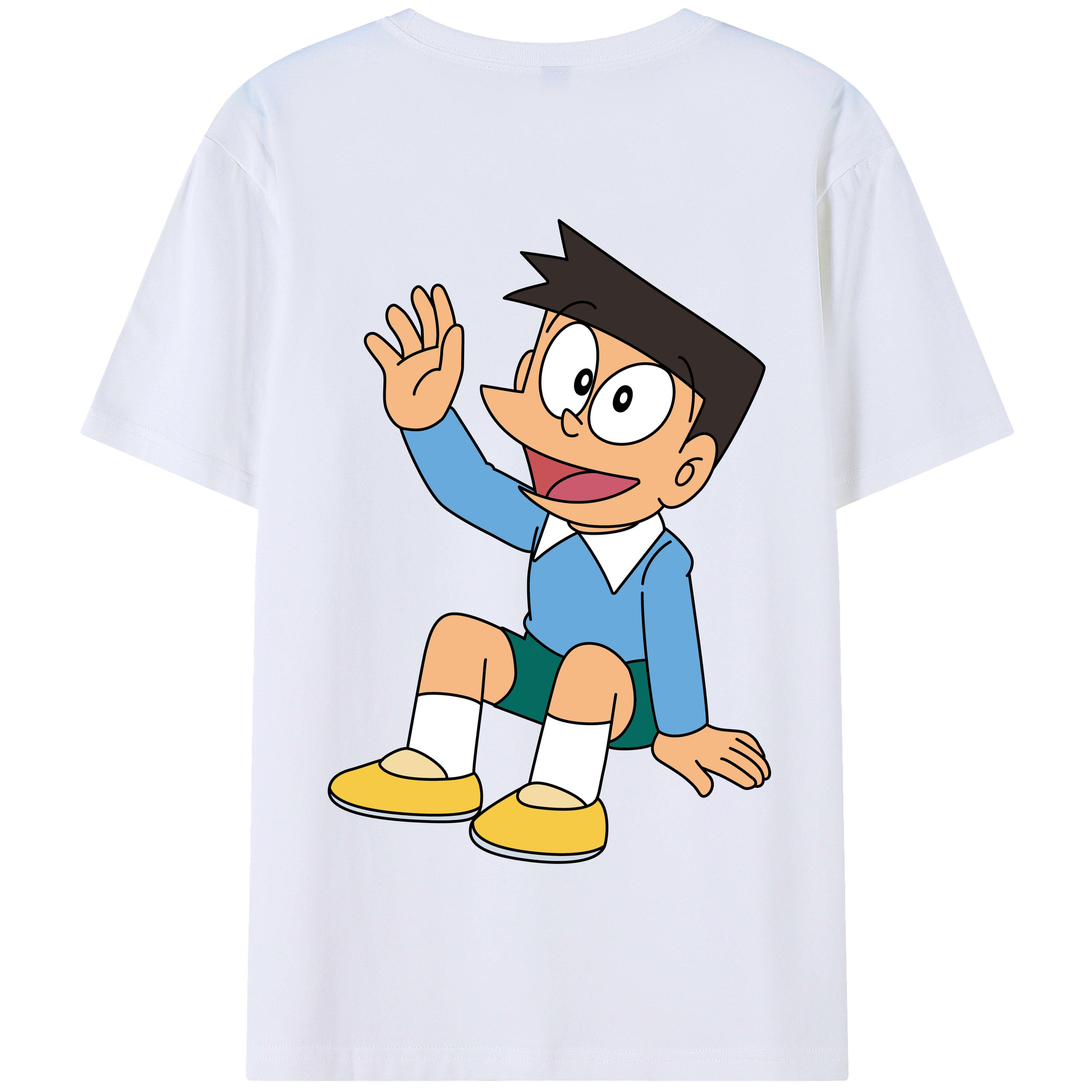 （画像用） ドラえもん 骨川 スネ夫 Doraemon Honekawa Suneo 綿100％半袖Tシャツ（背面プリント）