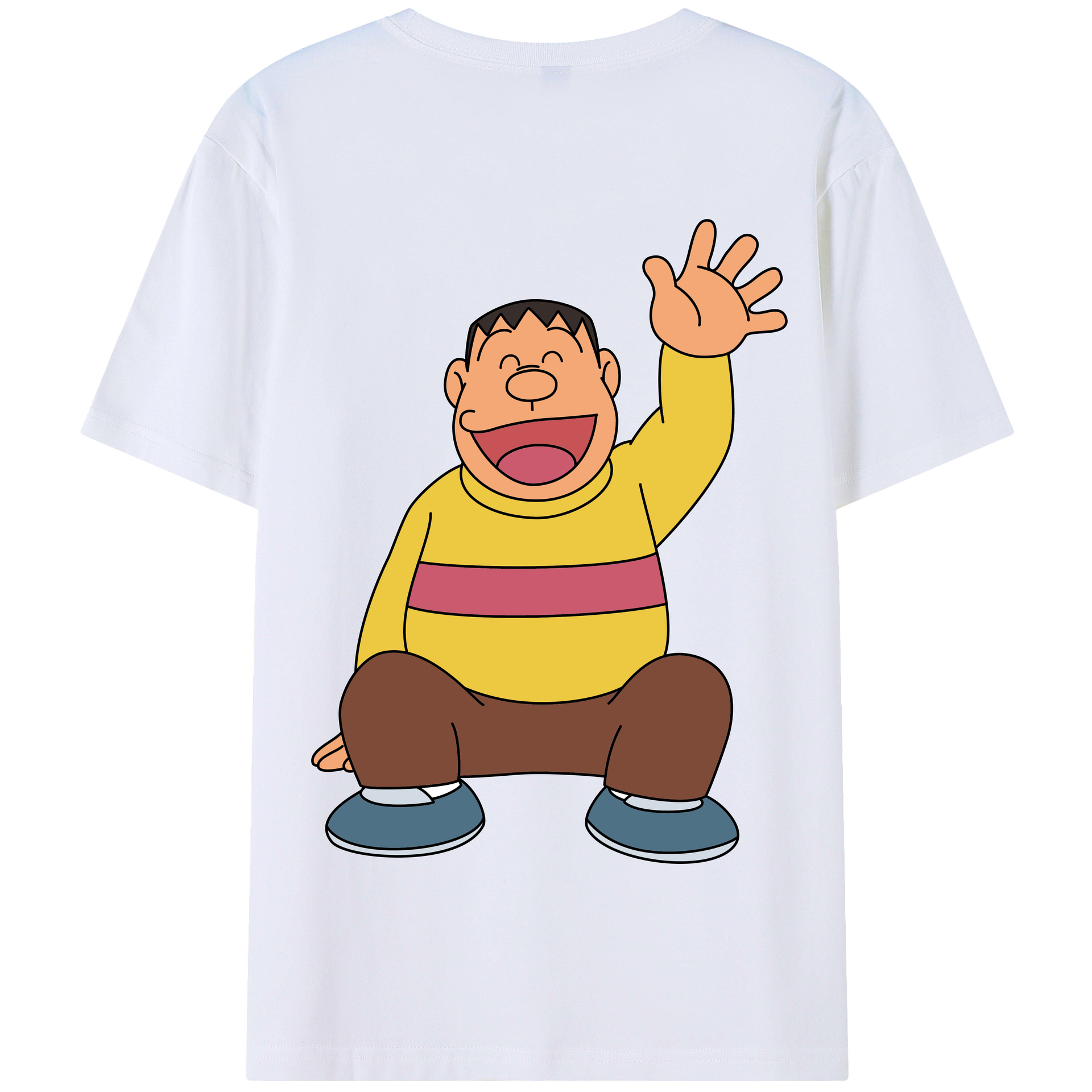 （画像用） ドラえもん 剛田武 Doraemon Gouta Takeshi 綿100％半袖Tシャツ（背面プリント）