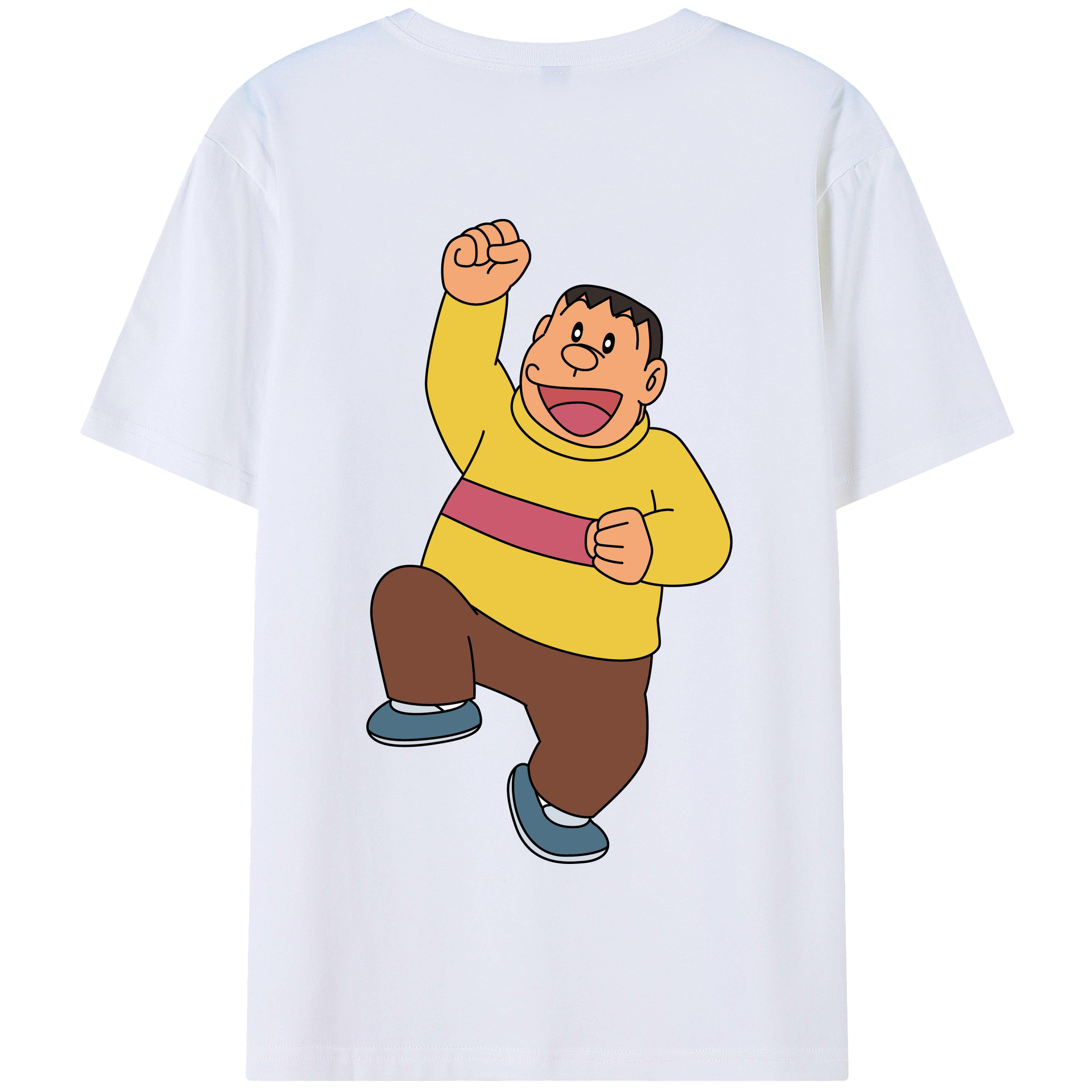 （画像用） ドラえもん 剛田武 Doraemon Gouta Takeshi 綿100％半袖Tシャツ（背面プリント）