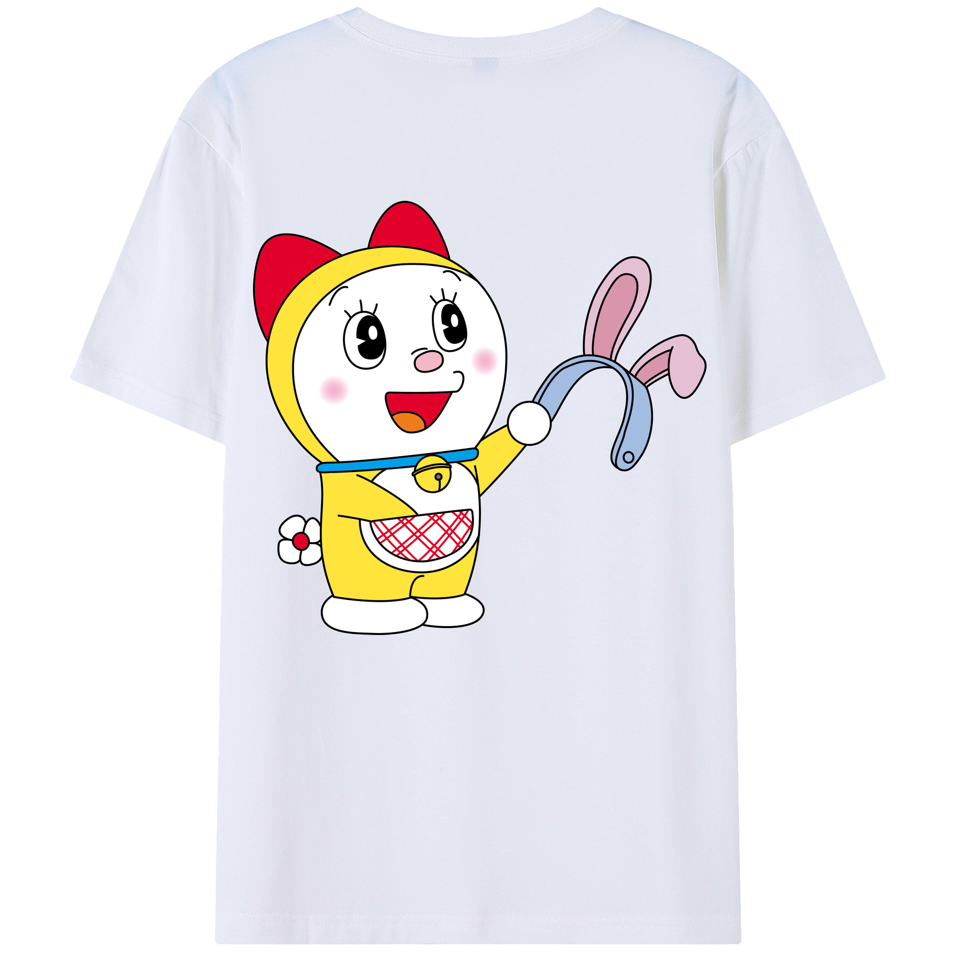 （画像用） ドラえもん ドラミ Doraemon Dorami 綿100％半袖Tシャツ（背面プリント）