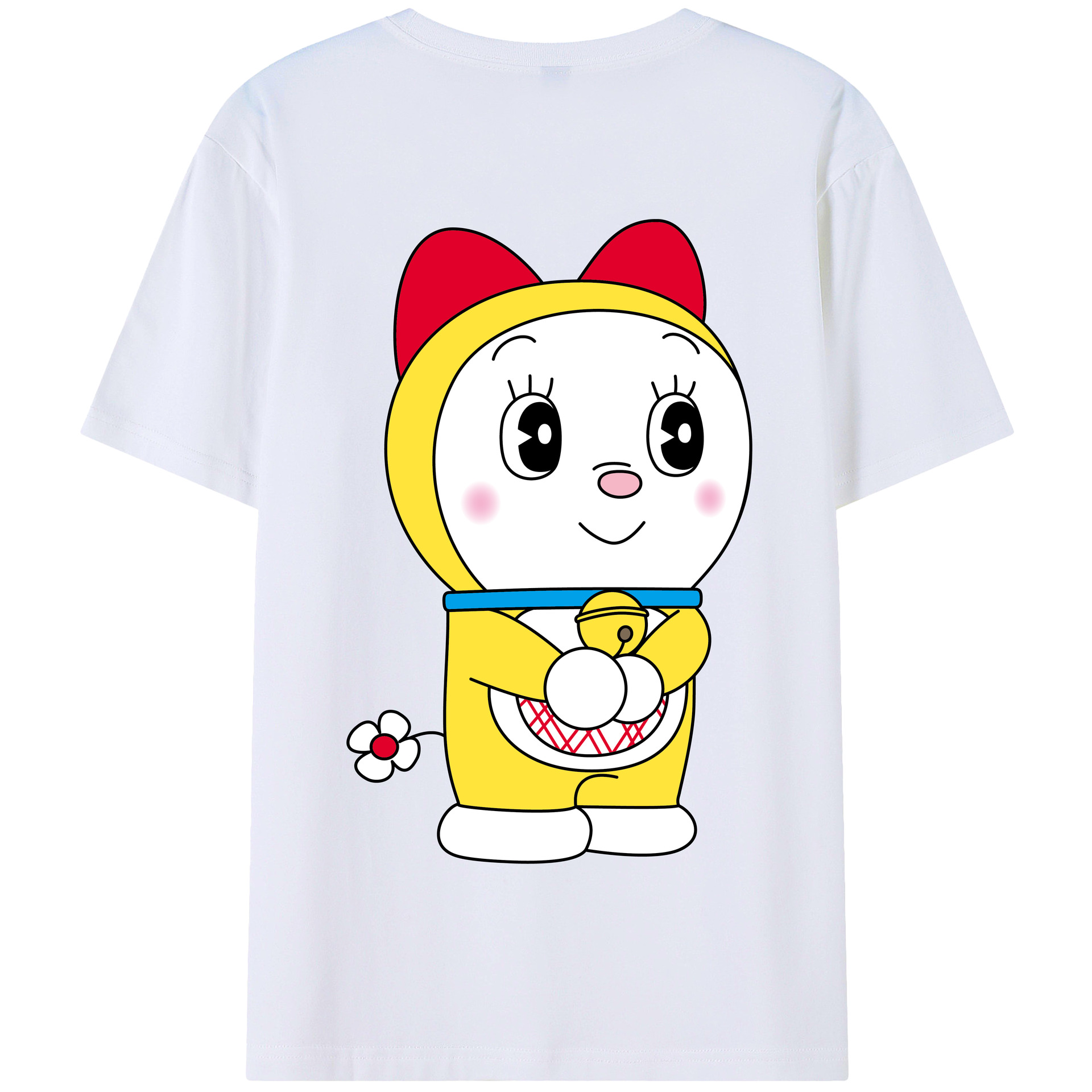 （画像用） ドラえもん ドラミ Doraemon Dorami 綿100％半袖Tシャツ（背面プリント）