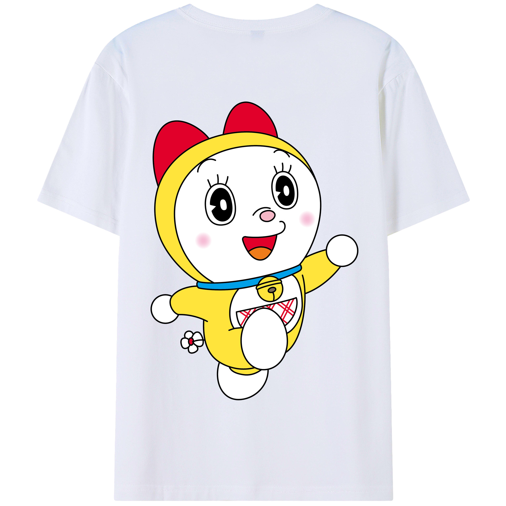 （画像用） ドラえもん ドラミ Doraemon Dorami 綿100％半袖Tシャツ（背面プリント）