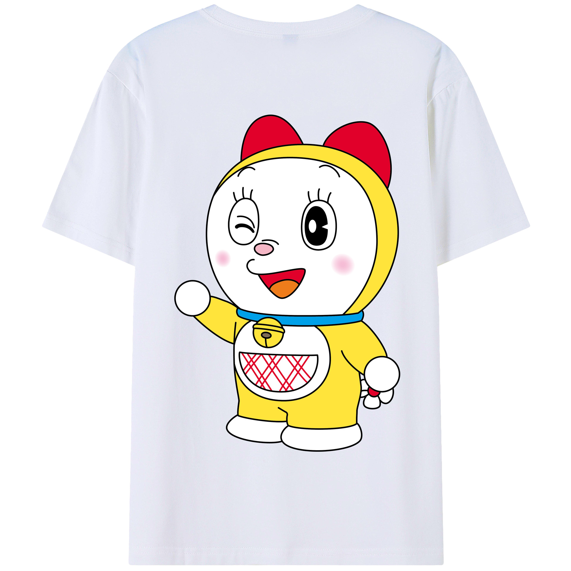 （画像用） ドラえもん ドラミ Doraemon Dorami 綿100％半袖Tシャツ（背面プリント）
