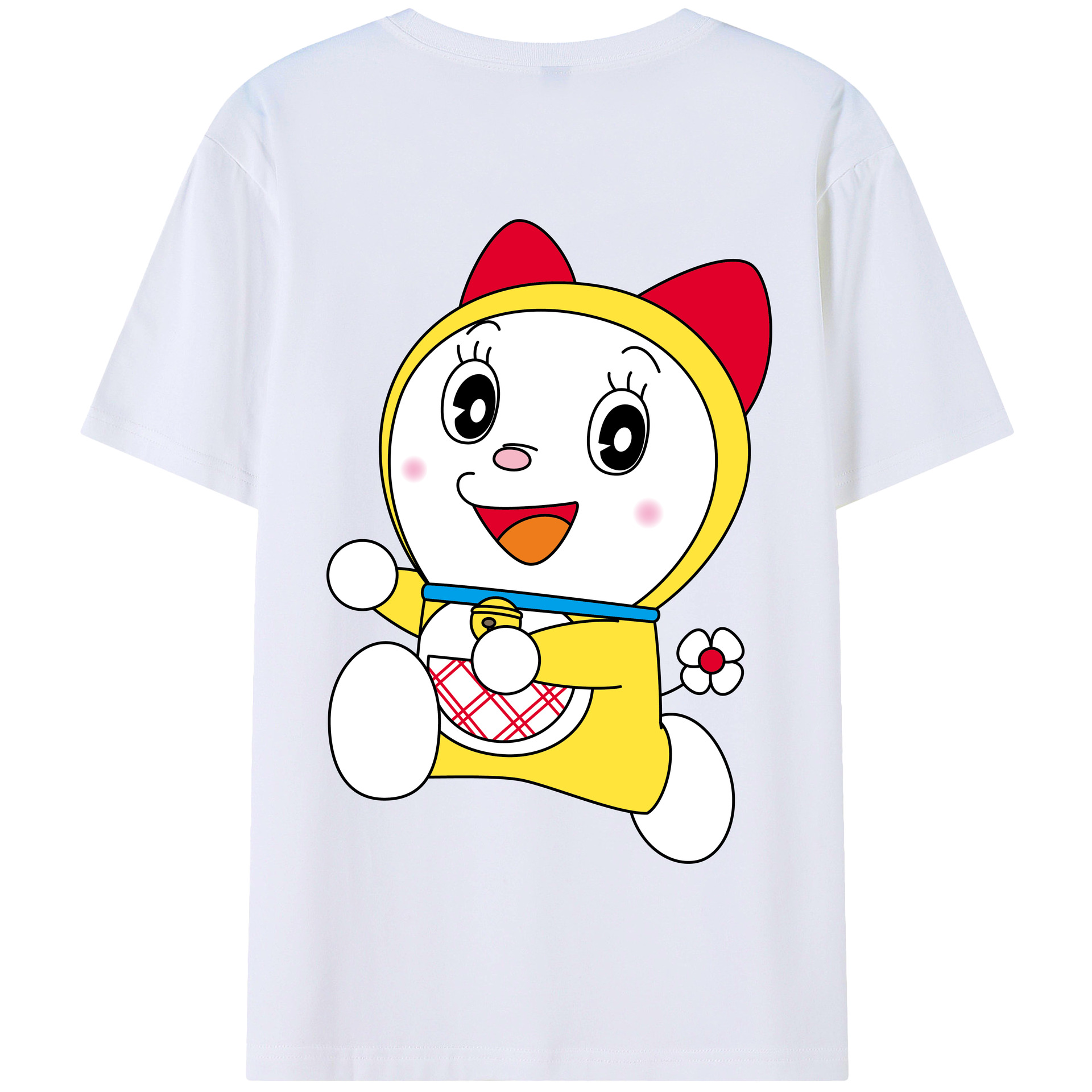 （画像用） ドラえもん ドラミ Doraemon Dorami 綿100％半袖Tシャツ（背面プリント）