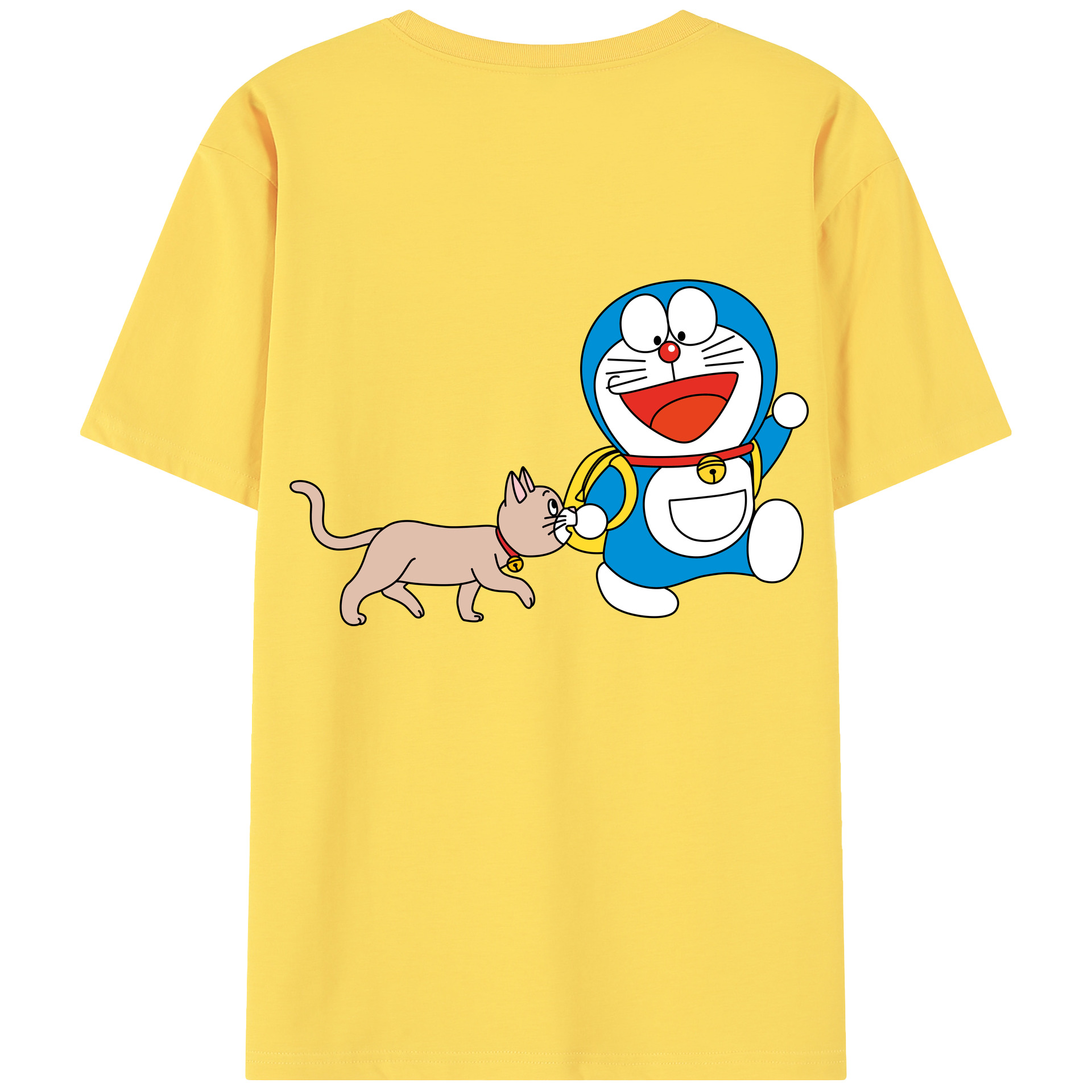 （画像用） ドラえもん Doraemon 綿100％半袖Tシャツ（背面プリント）