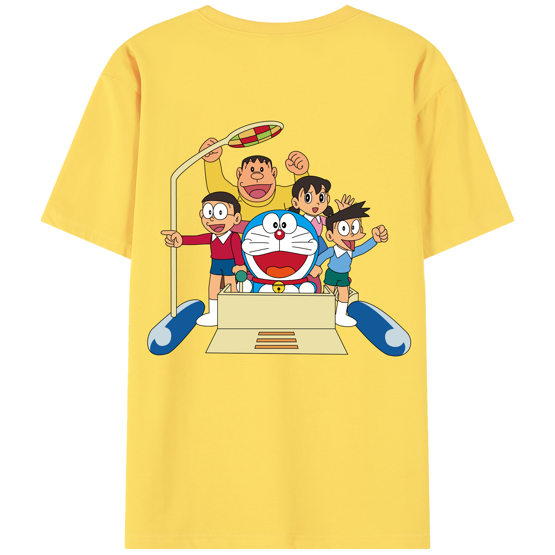 （画像用） ドラえもん 骨川 スネ夫 Doraemon Honekawa Suneo 綿100％半袖Tシャツ（背面プリント）