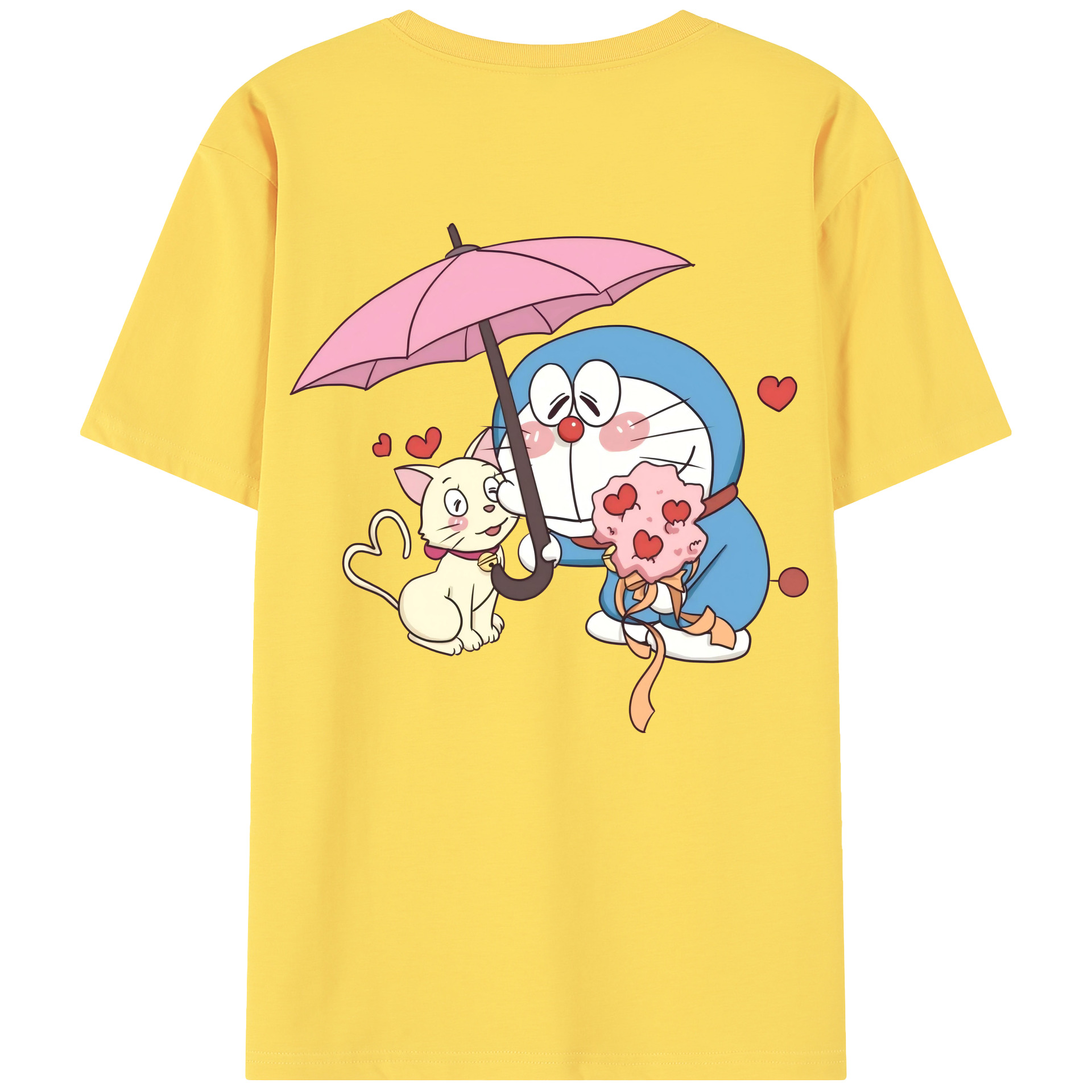 （画像用） ドラえもん Doraemon 綿100％半袖Tシャツ（背面プリント）