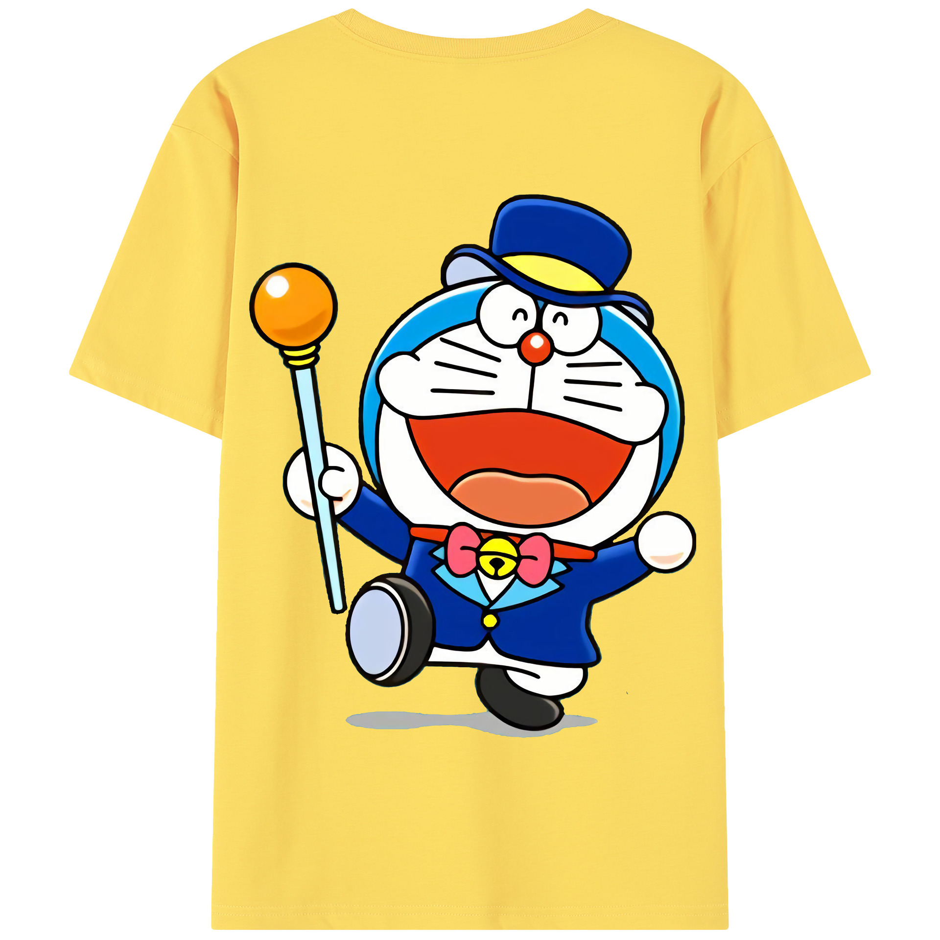 （画像用） ドラえもん Doraemon 綿100％半袖Tシャツ（背面プリント）