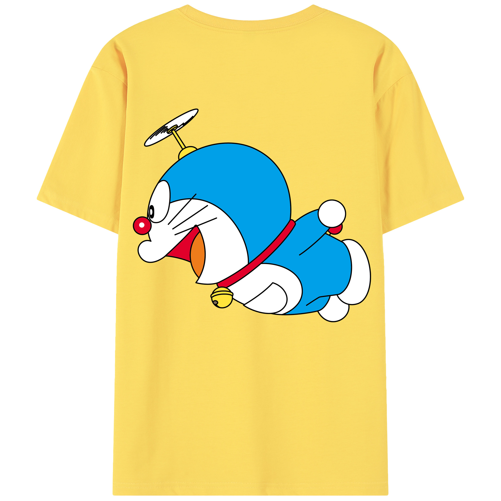 （画像用） ドラえもん Doraemon 綿100％半袖Tシャツ（背面プリント）