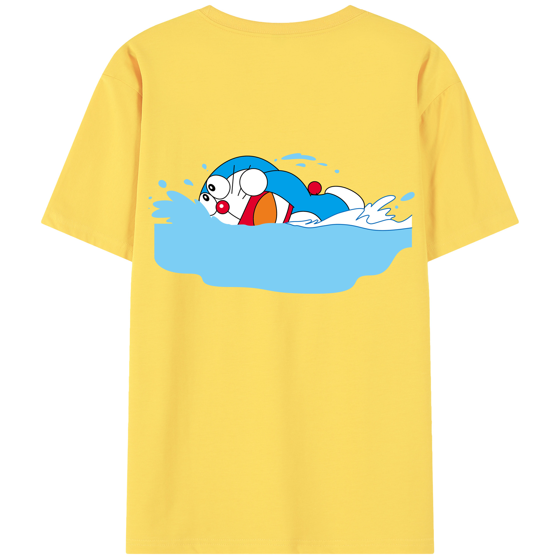 （画像用） ドラえもん Doraemon 綿100％半袖Tシャツ（背面プリント）